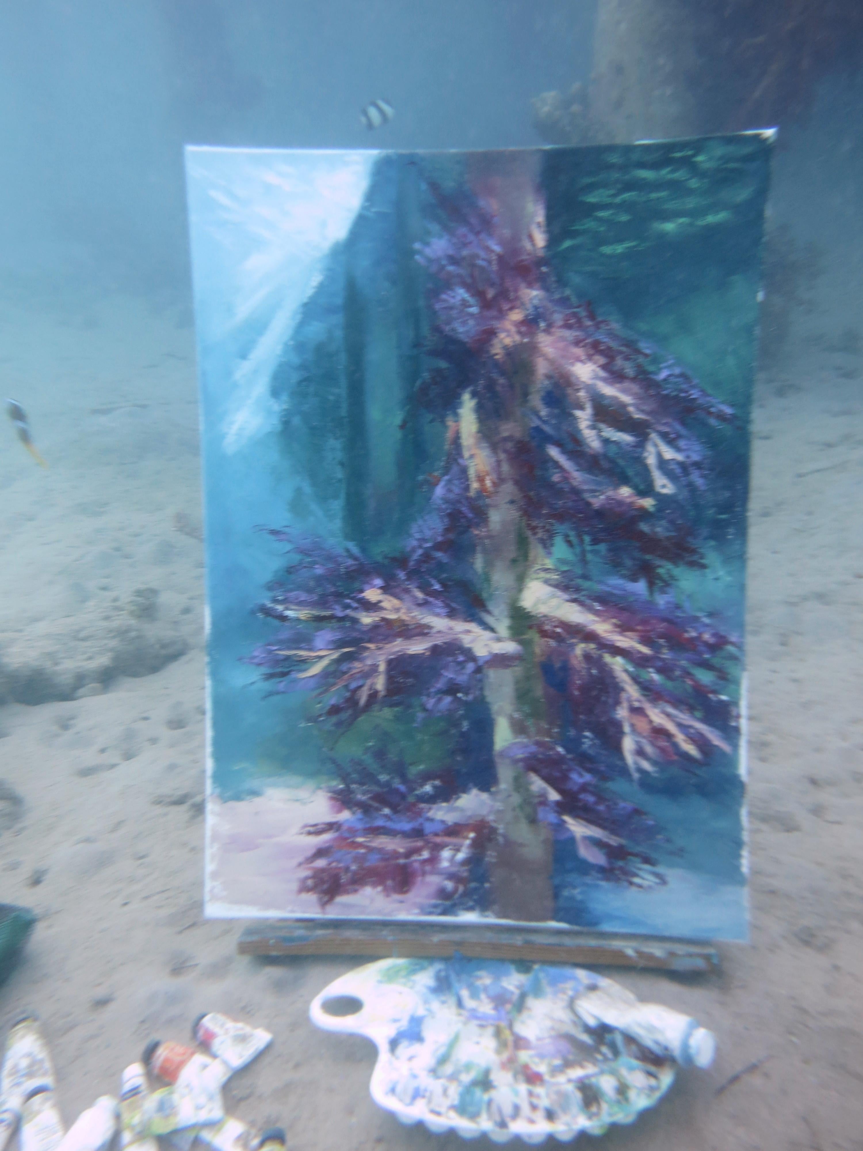Last Hope Underwater Painting Impasto Palette Knife Art For Sale 6