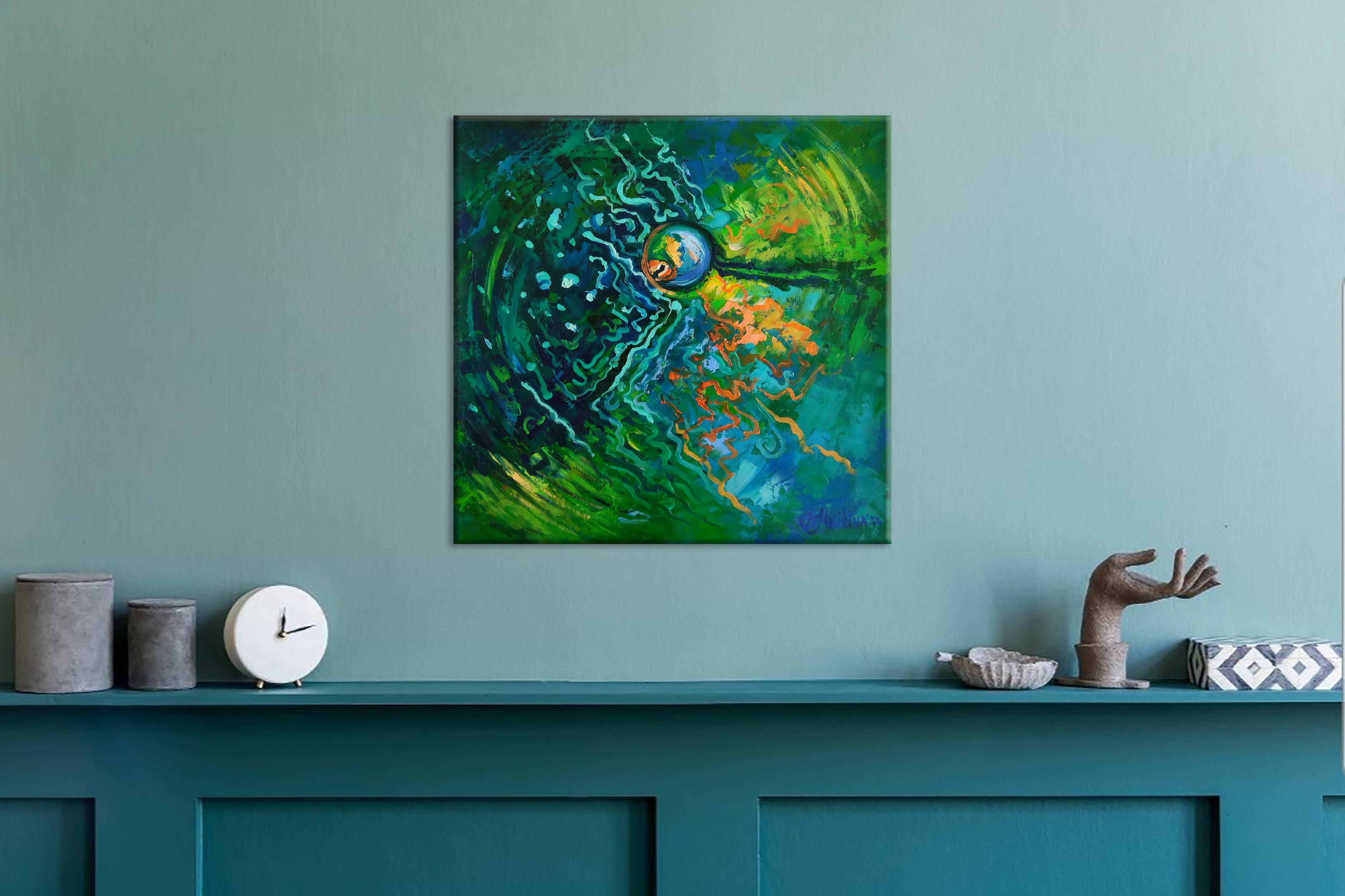 Napoleon Fish Abstract Painting Ocean Art For Sale 1