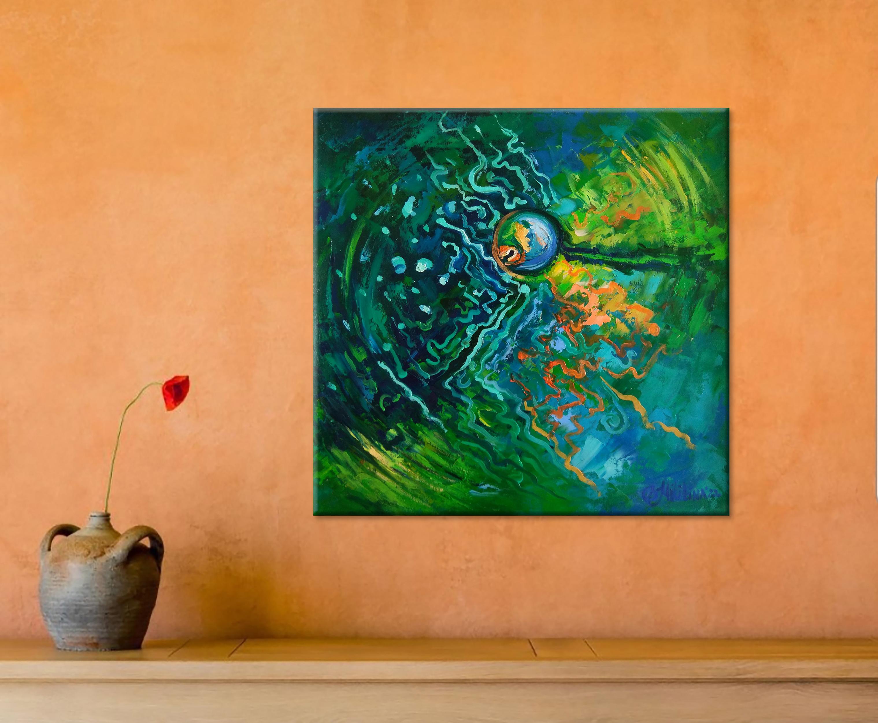 Napoleon Fish Abstract Painting Ocean Art For Sale 2