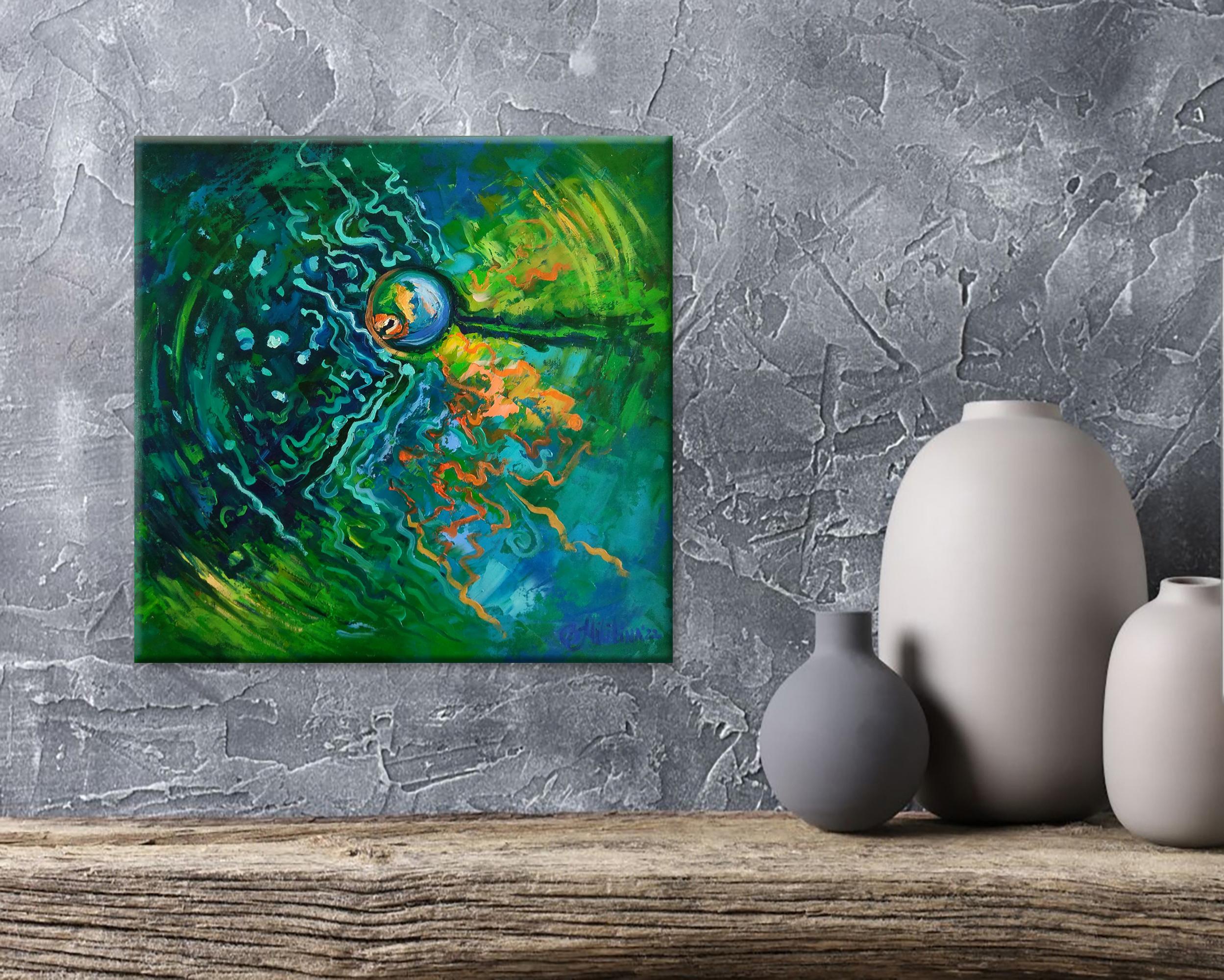 Napoleon Fish Abstract Painting Ocean Art For Sale 3