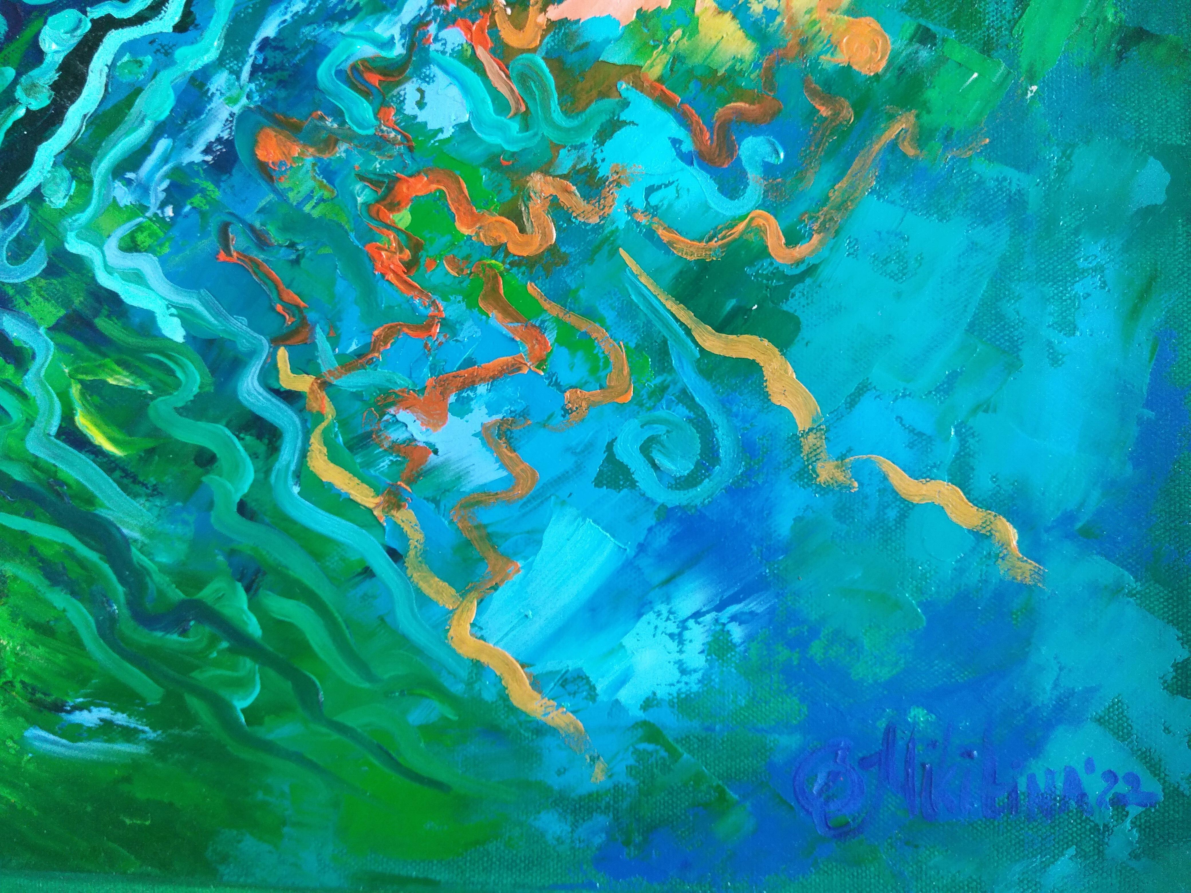 Napoleon Fish Abstract Painting Ocean Art For Sale 5