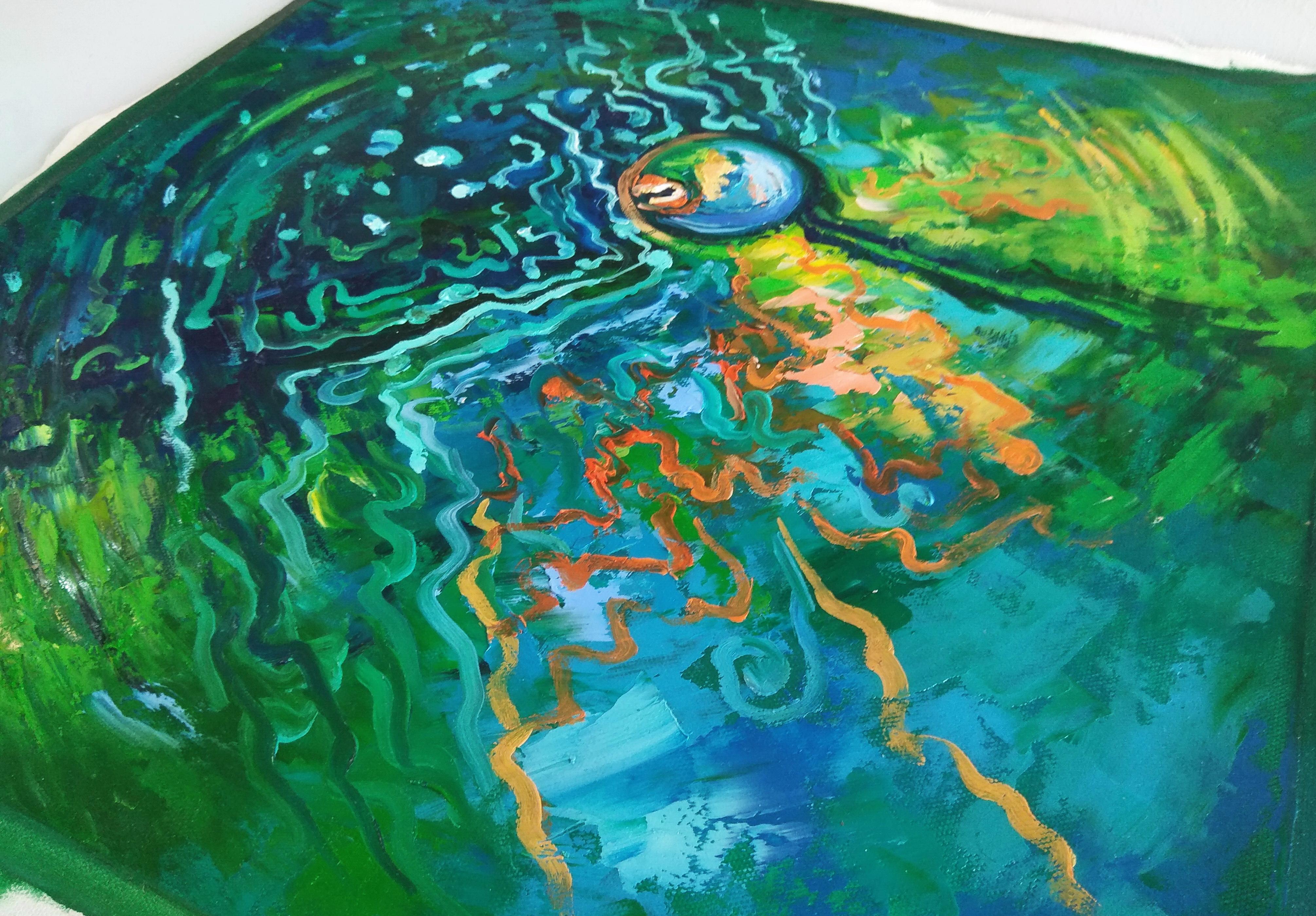 Napoleon Fish Abstract Painting Ocean Art For Sale 7