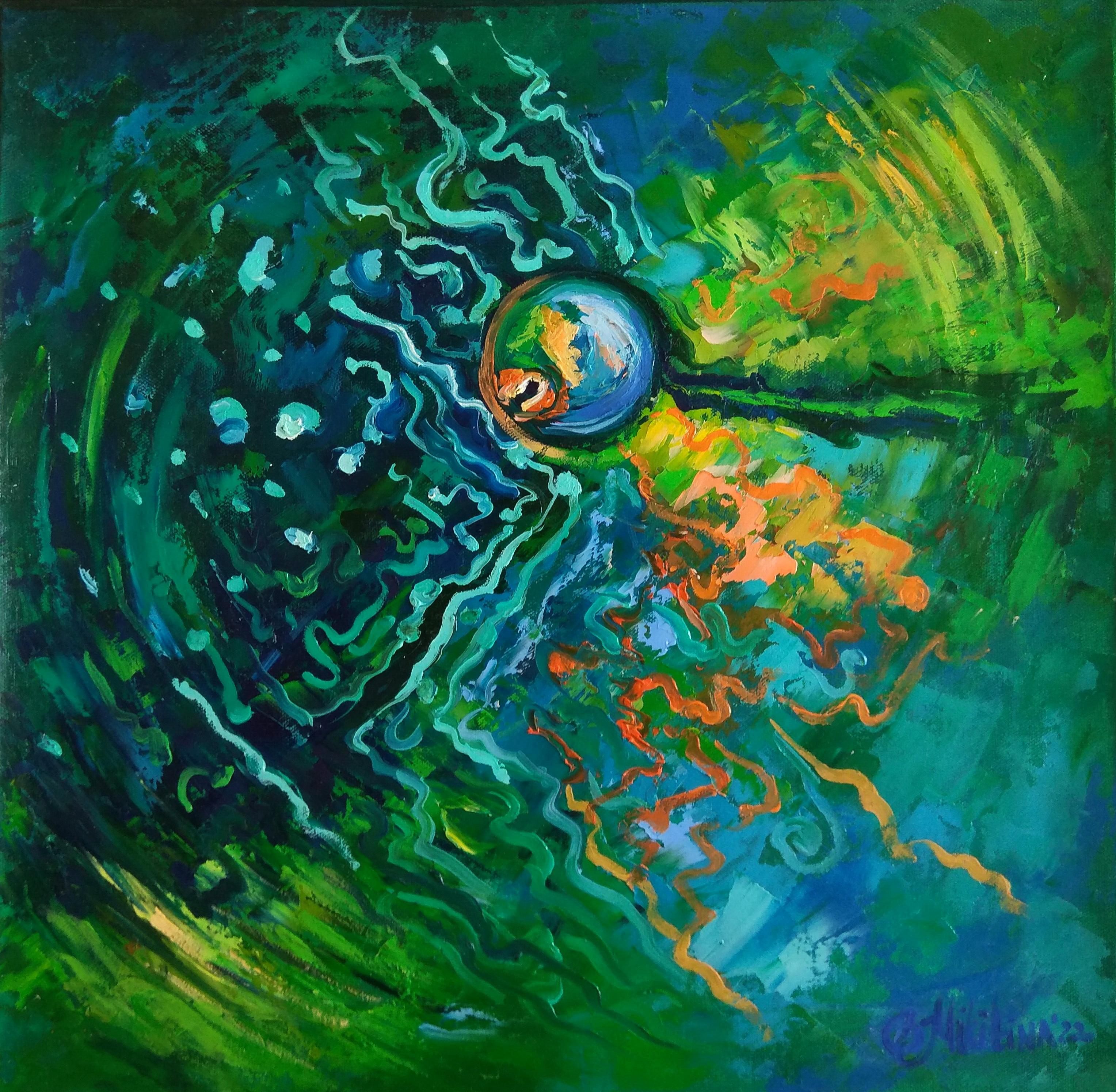 Pesce Napoleone Pittura astratta Oceanic Arts