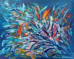 Ocean's Rhythm Painting Underwater Art Original Impasto Oil Painting