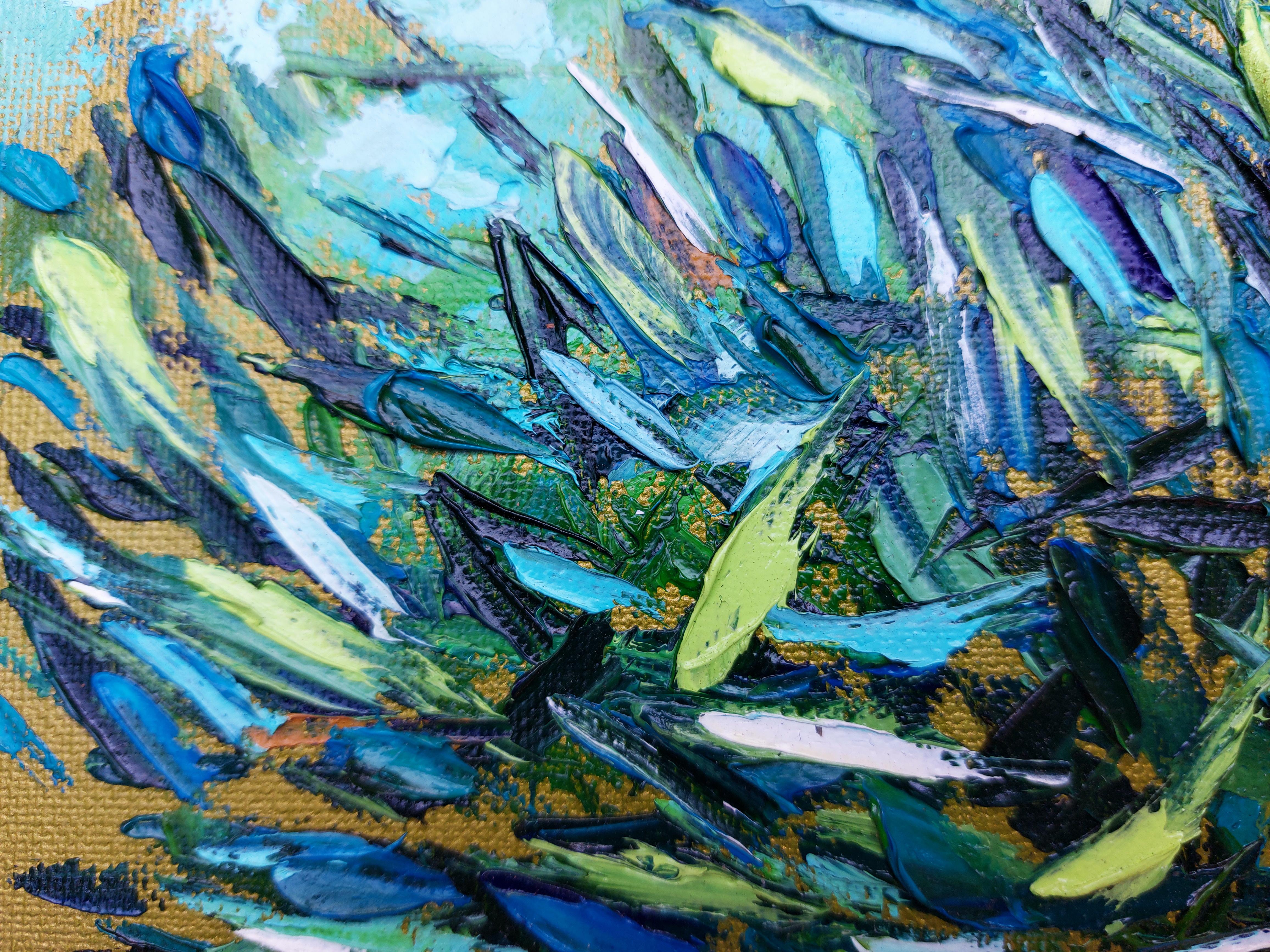 Dipinti originali Oceanic Arts e vita marina Arte dei pesci Marin - Painting Astratto di Olga Nikitina