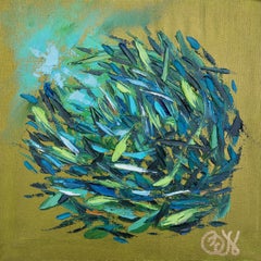 Original Paintings Ocean and Marine Life Fish Art Sardines