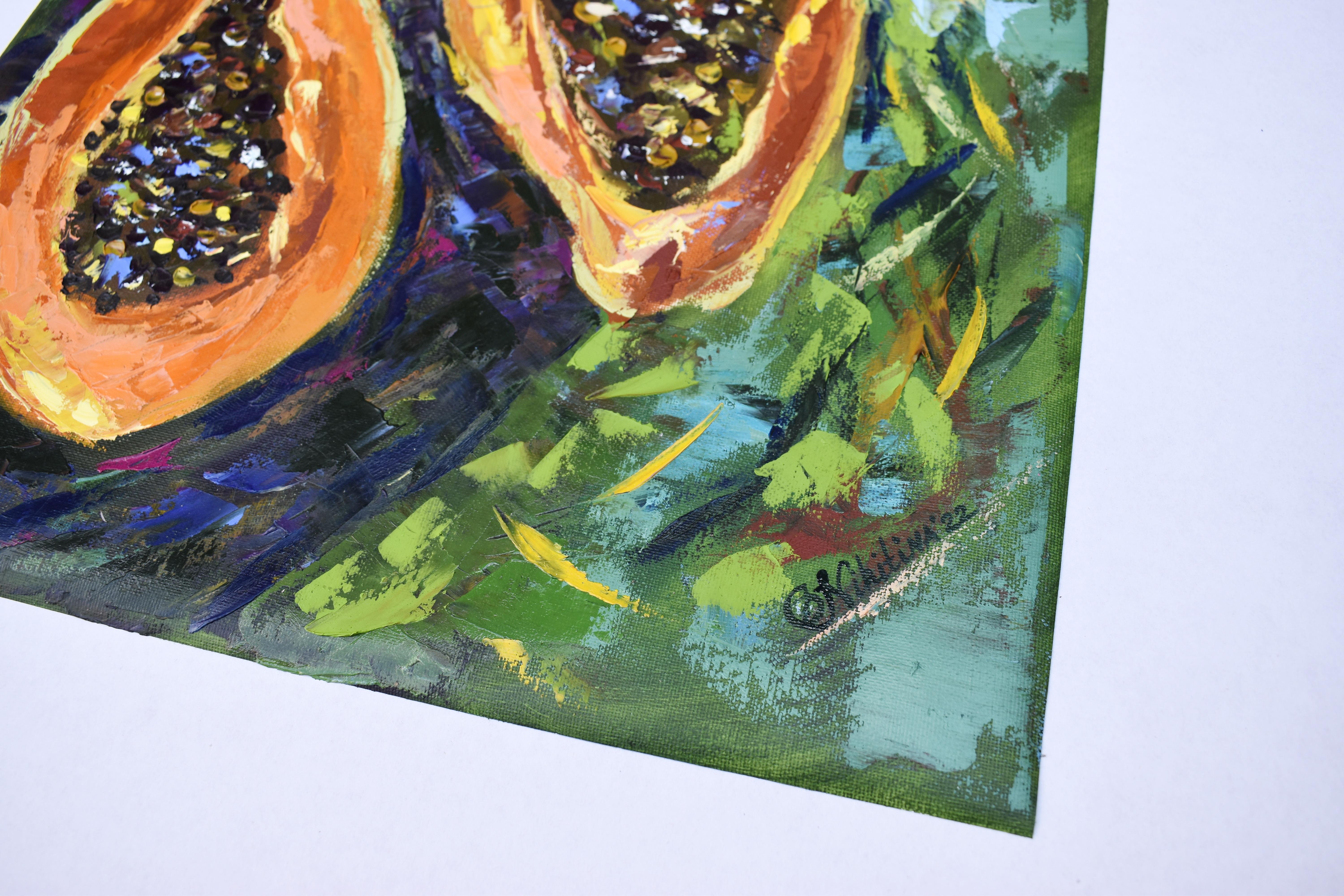 Papaya Tropical Fruit Painting 1
