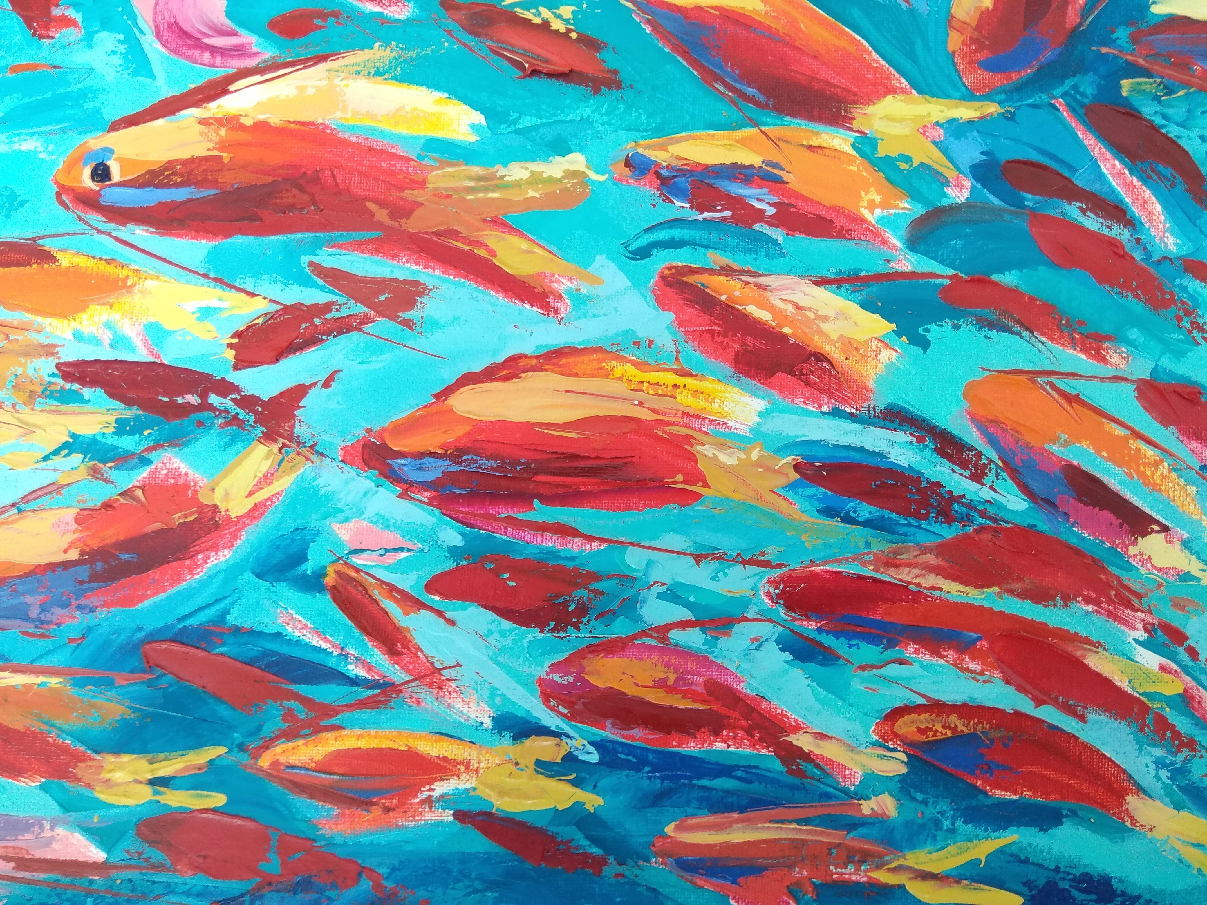 red fish painting