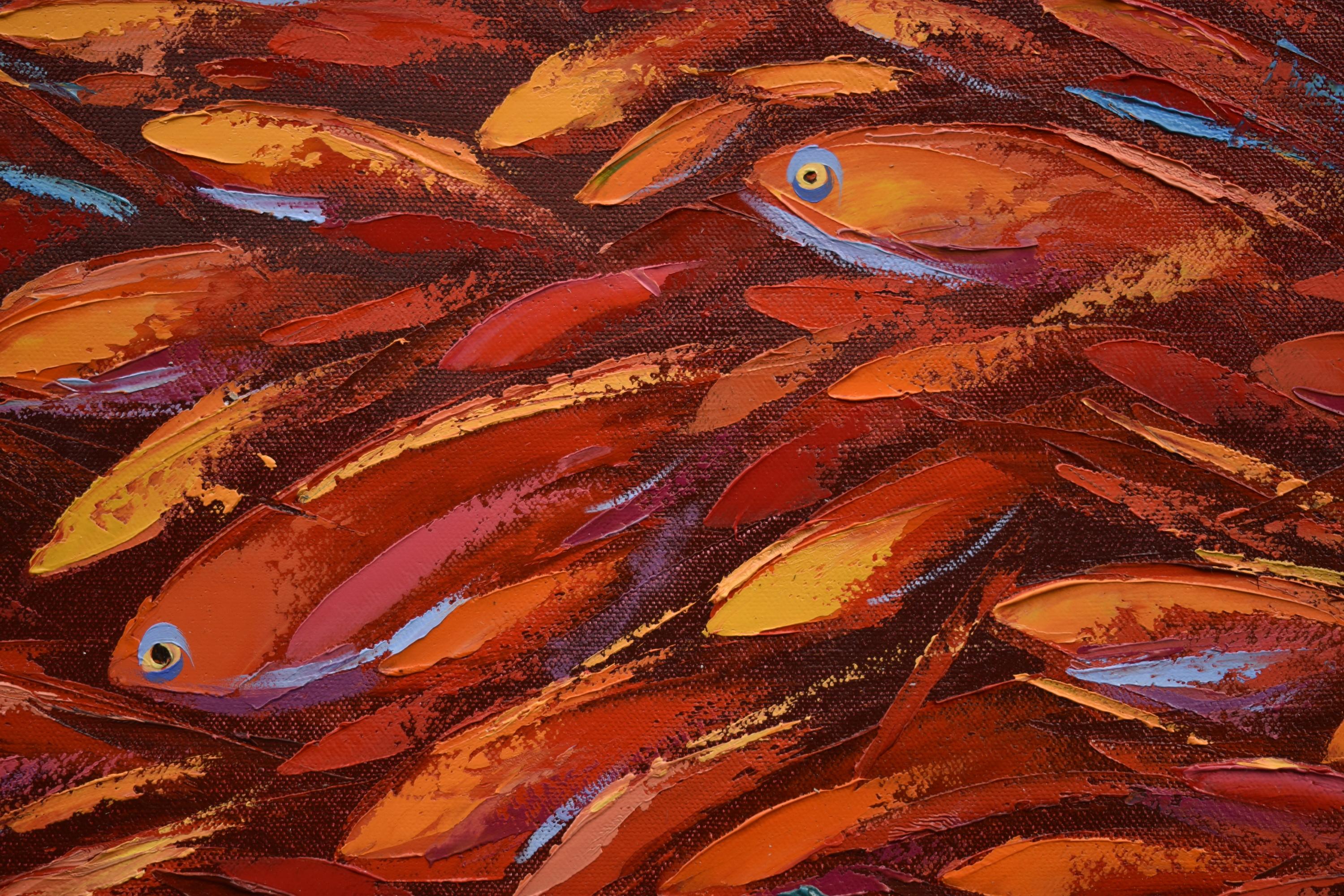school of fish artwork