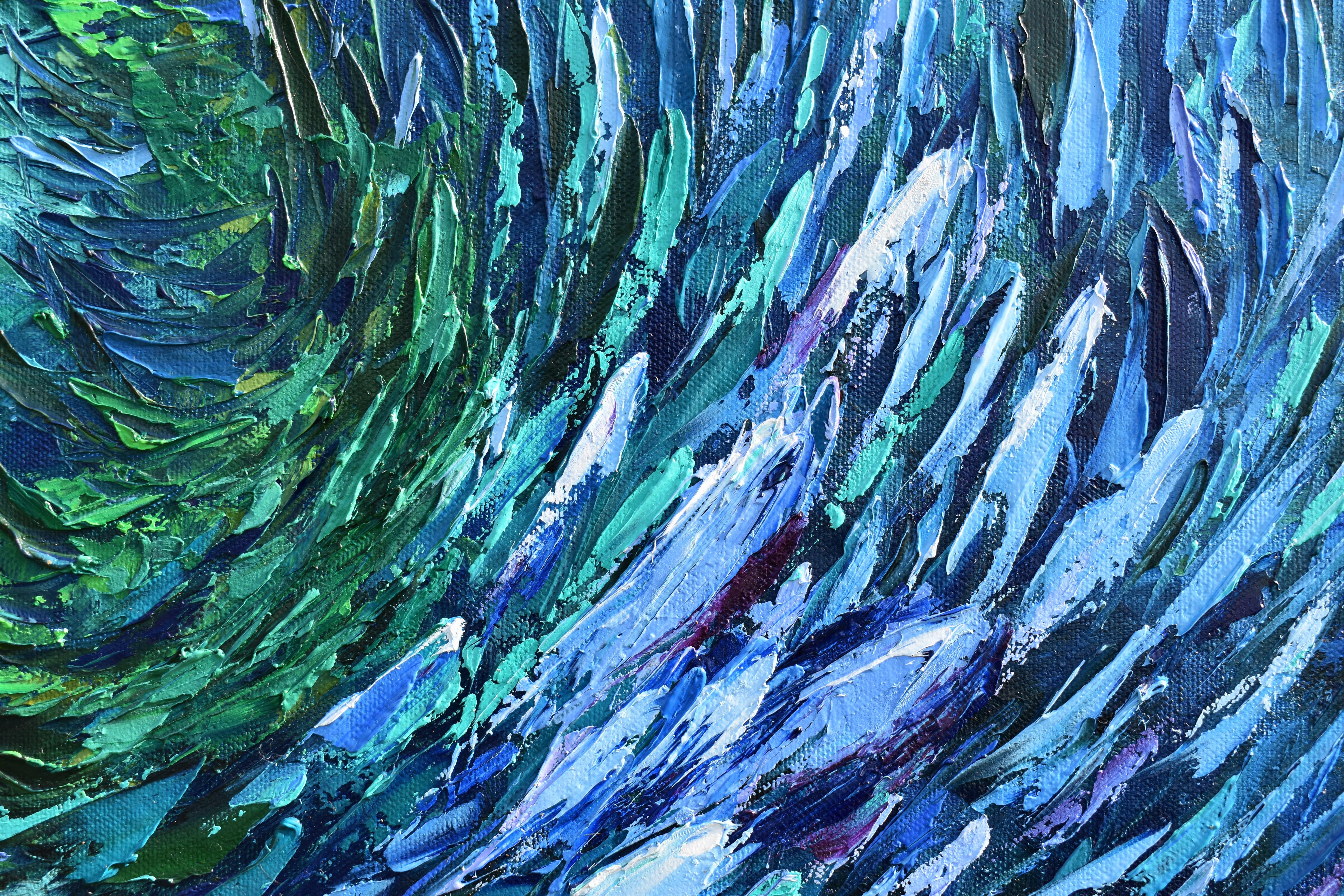 * Title: Sardine Run Bait Ball South africa
* Size: 90x90cm
* Materials: oil, canvas, palette knife
* Shipping: gallery standards packaging, express delivery with tracking number. Rolled, ships in tube or stretched on wooden frame.

Artist draw her