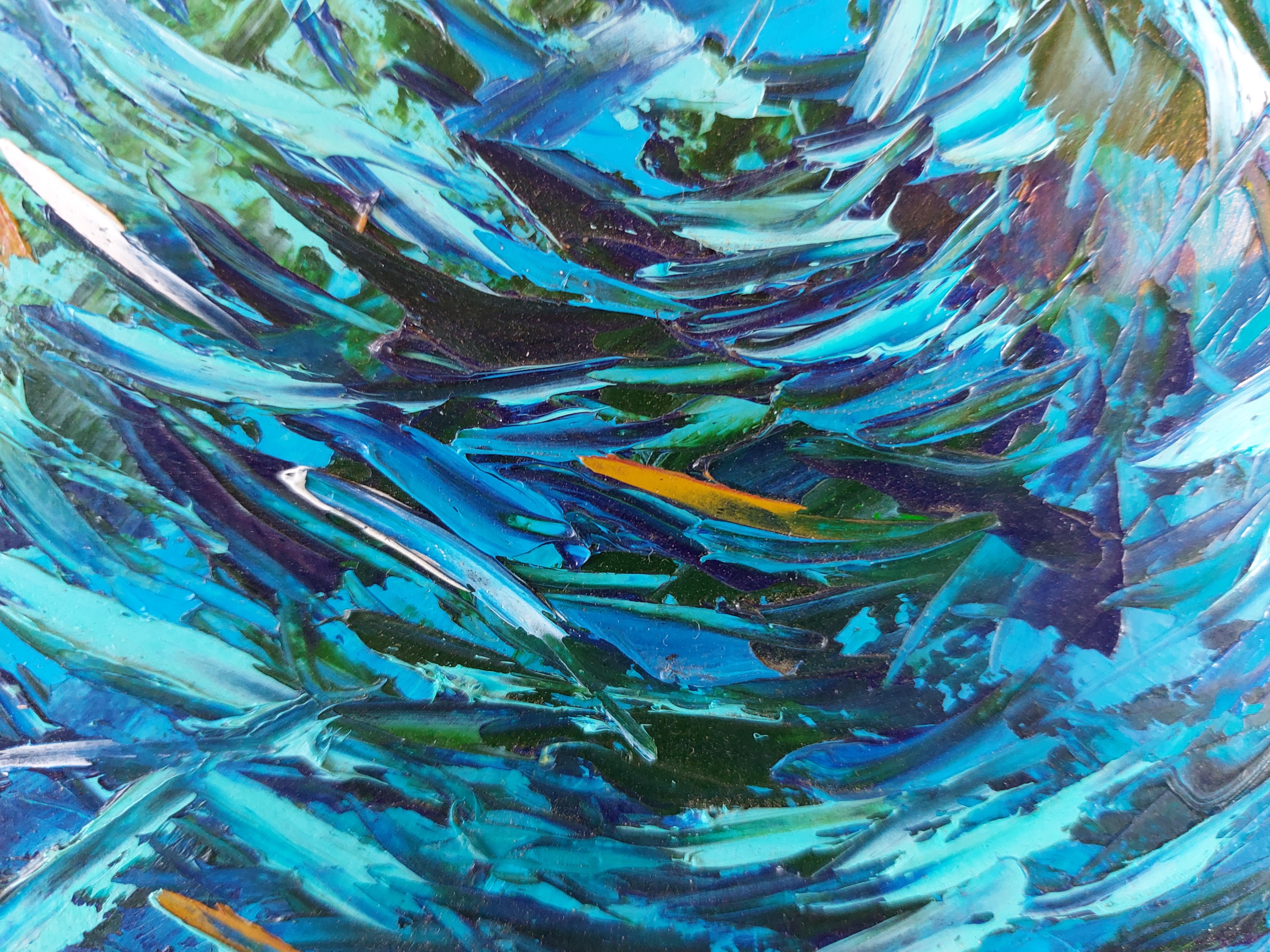Sardines, Gemälde BaitBall unter Wasser, Original-Kunst 1