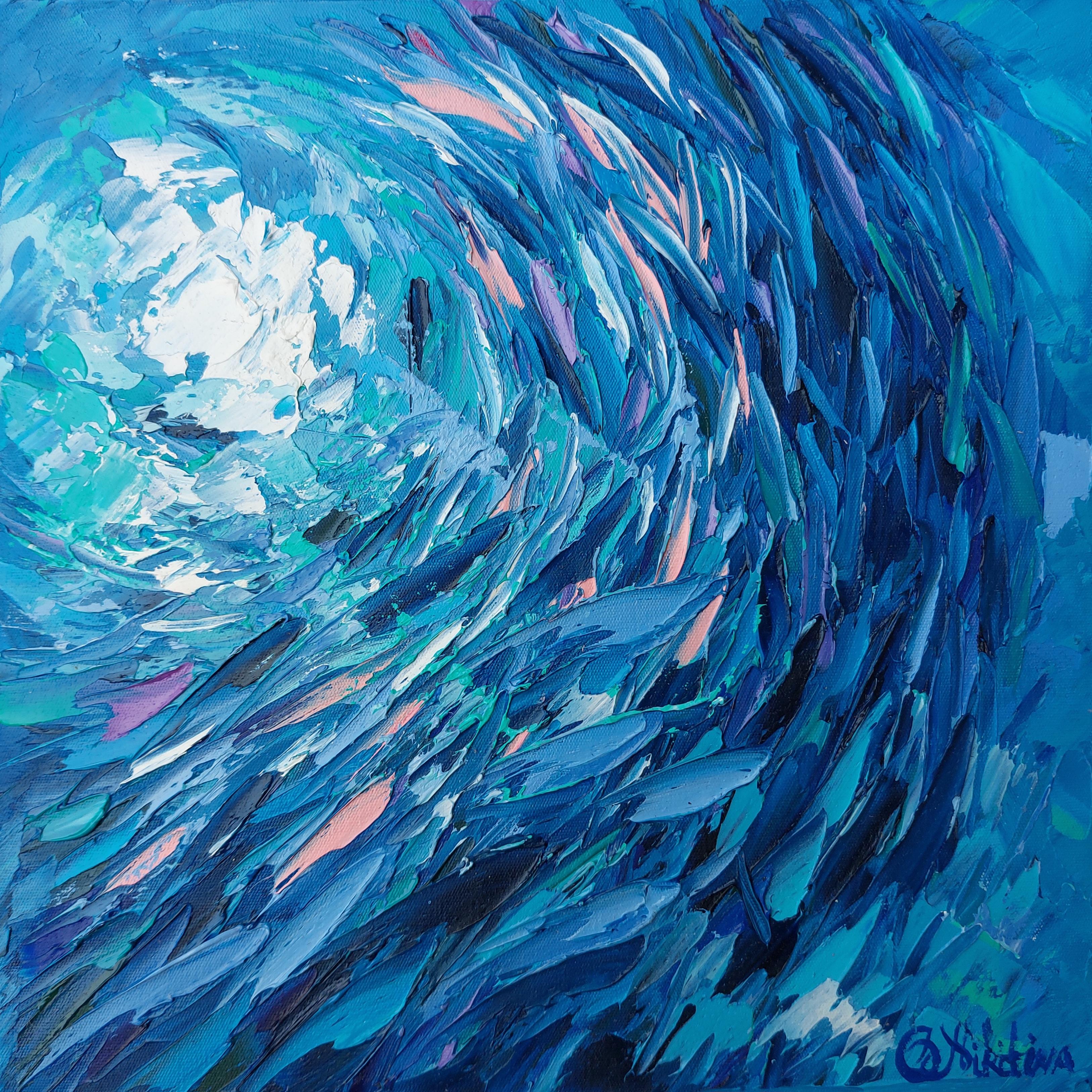 Olga Nikitina Landscape Painting - Sardines Painting Oil Original Art