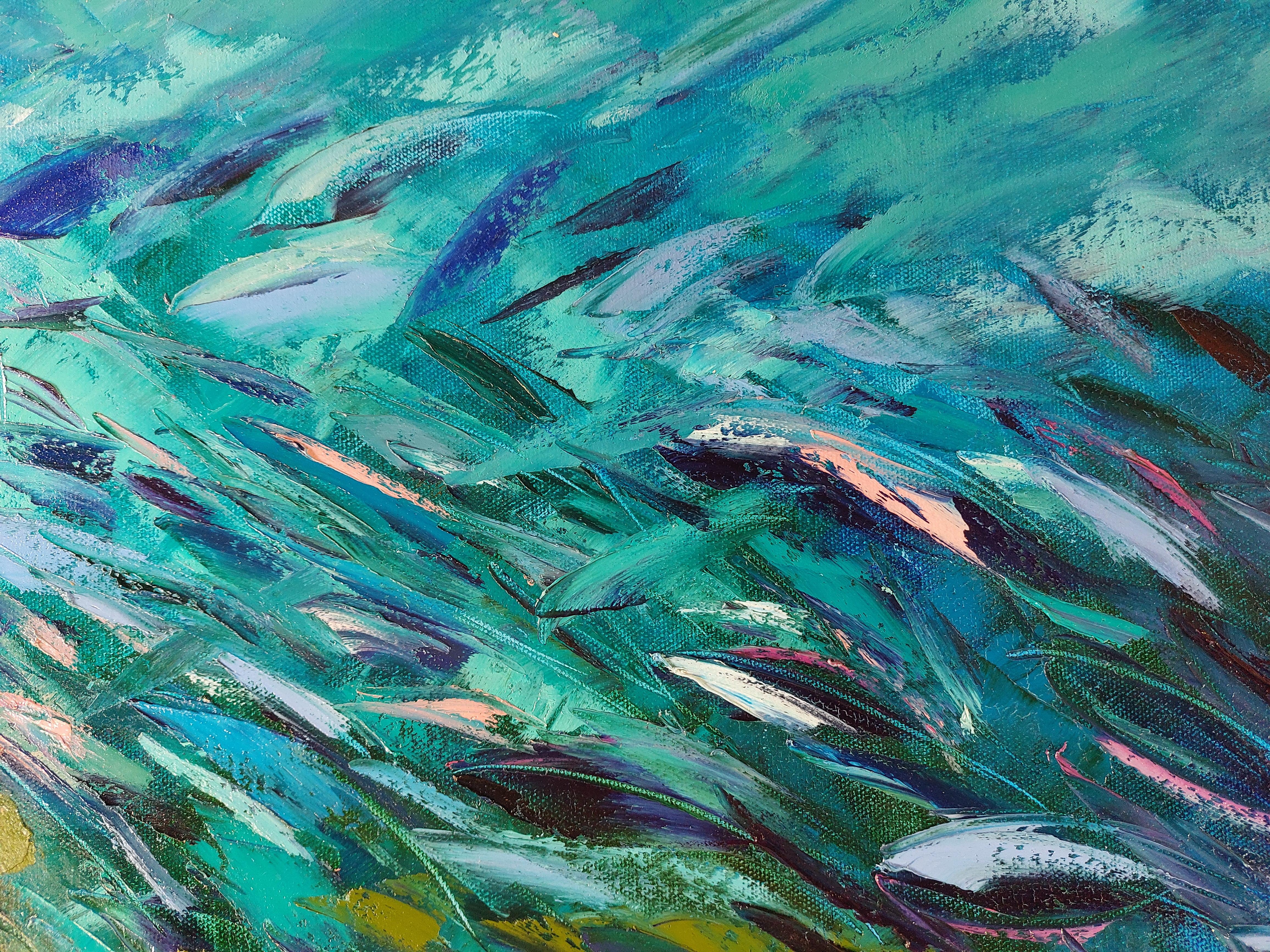 La PINTURA SUBMARINA DE SARDINAS se creó bajo el agua a 7,1 m de profundidad en venta 3