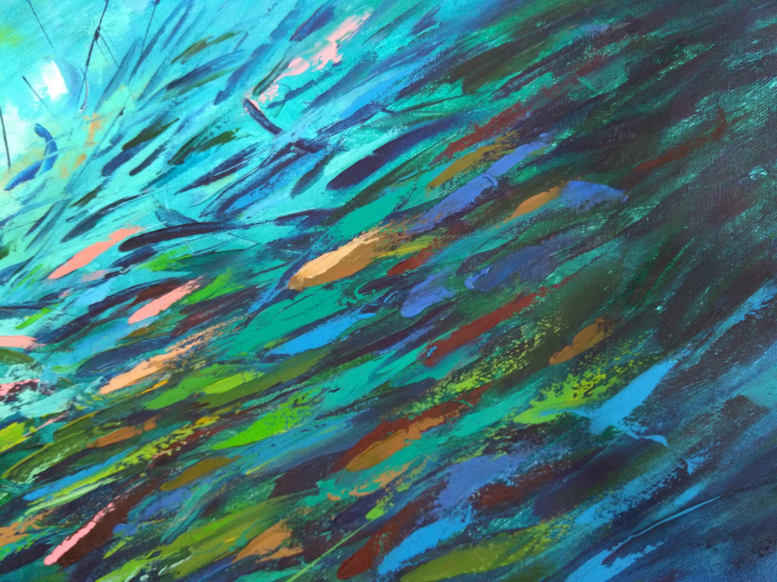 École de poissons Peinture Oceanic Arts en vente 6