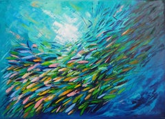 École de poissons Peinture Oceanic Arts
