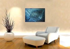 School of Fish Sardines Painting Oil on canvas