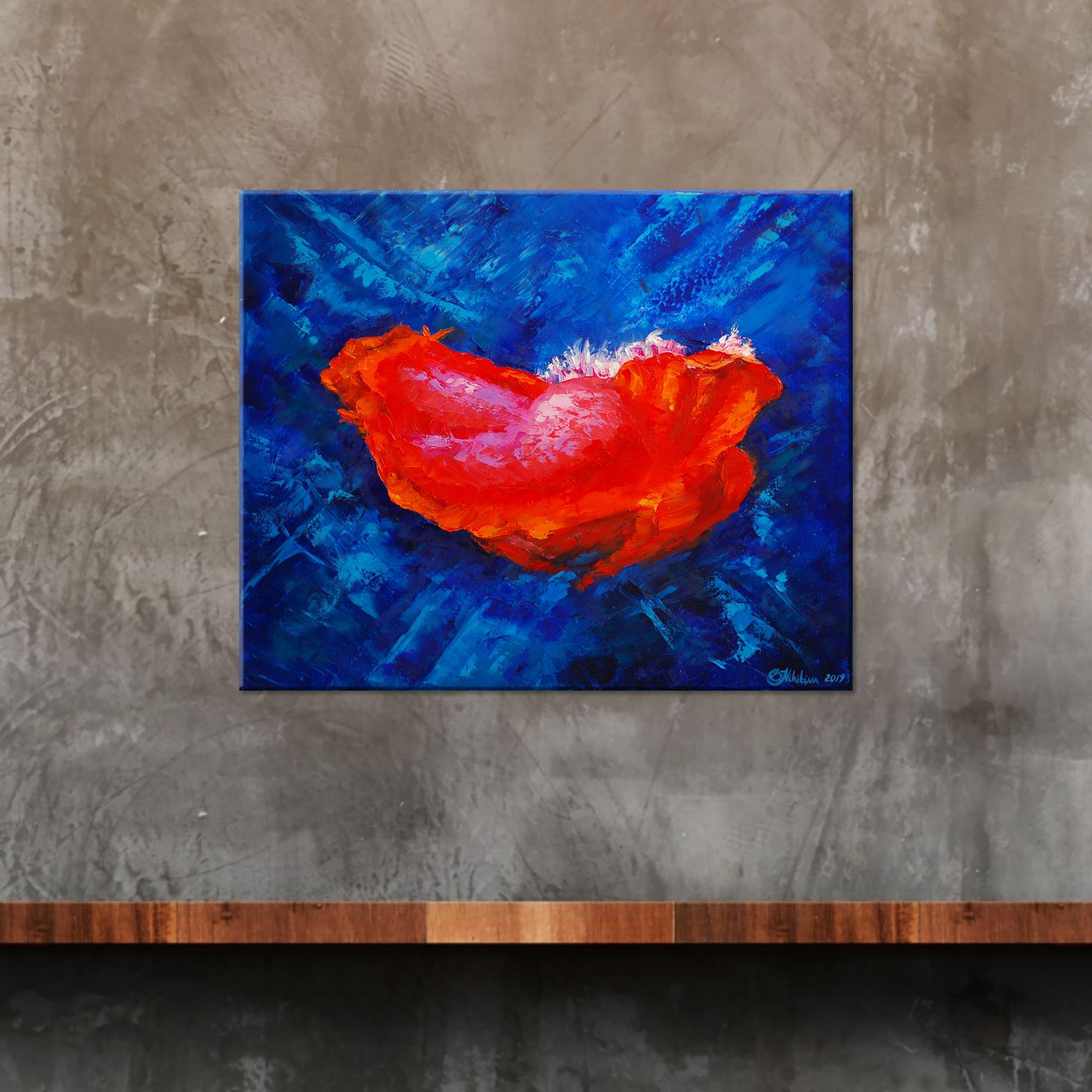 Animale dell'oceano Ballerina spagnola Impasto pittura ad olio - Painting di Olga Nikitina