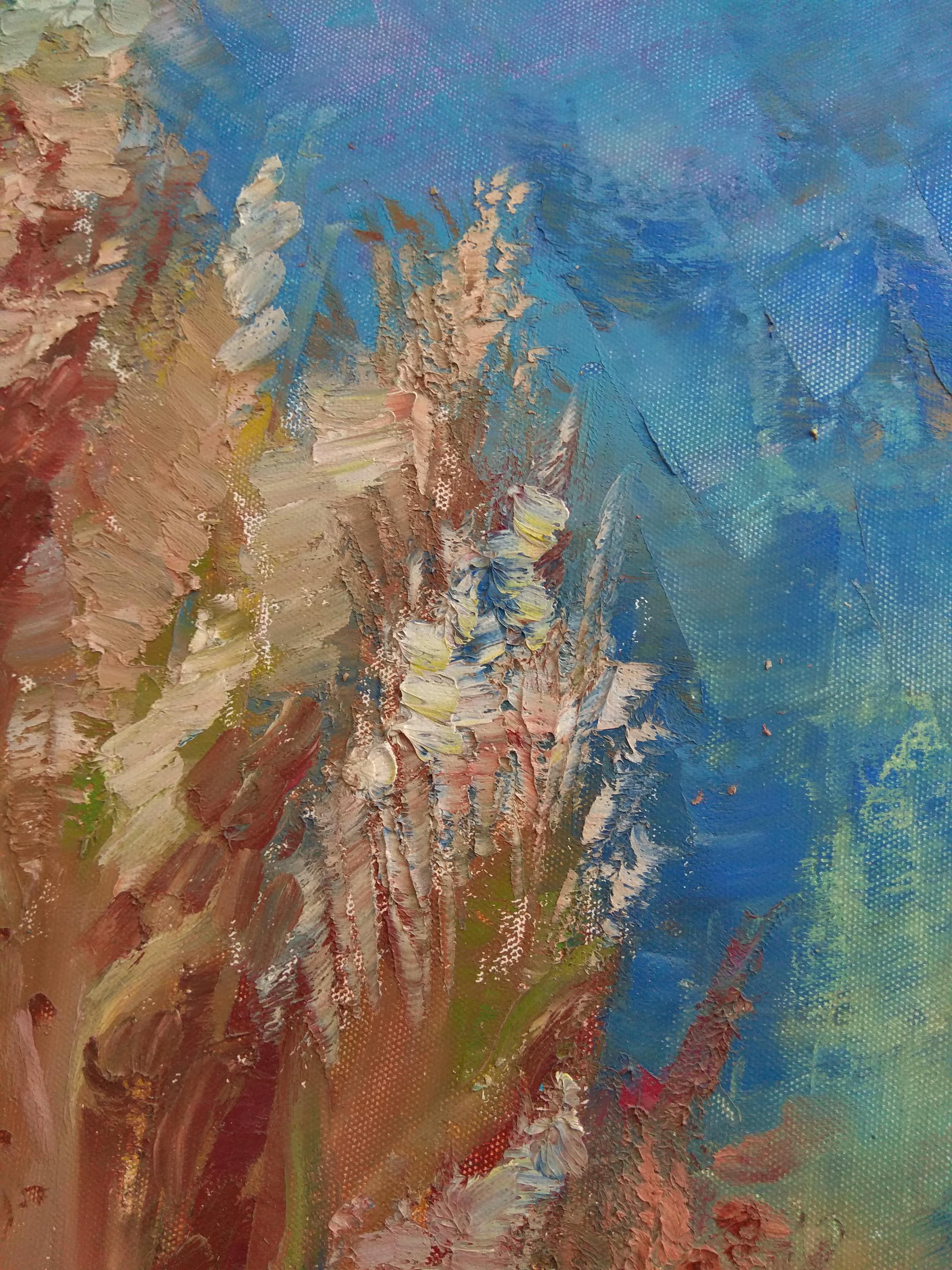 Soft Coral Underwater painting was created underwater at the depth of 11 meters For Sale 5