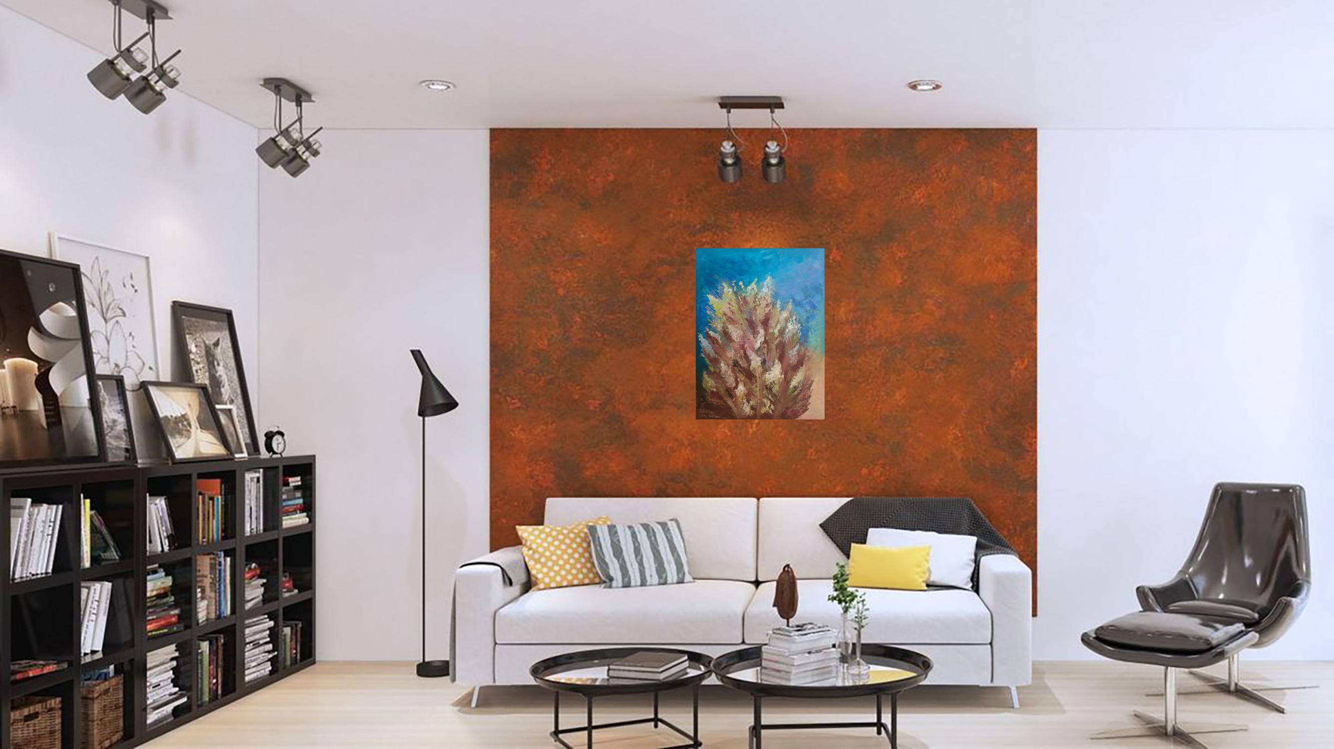 Soft Coral Underwater painting was created underwater at the depth of 11 meters For Sale 1