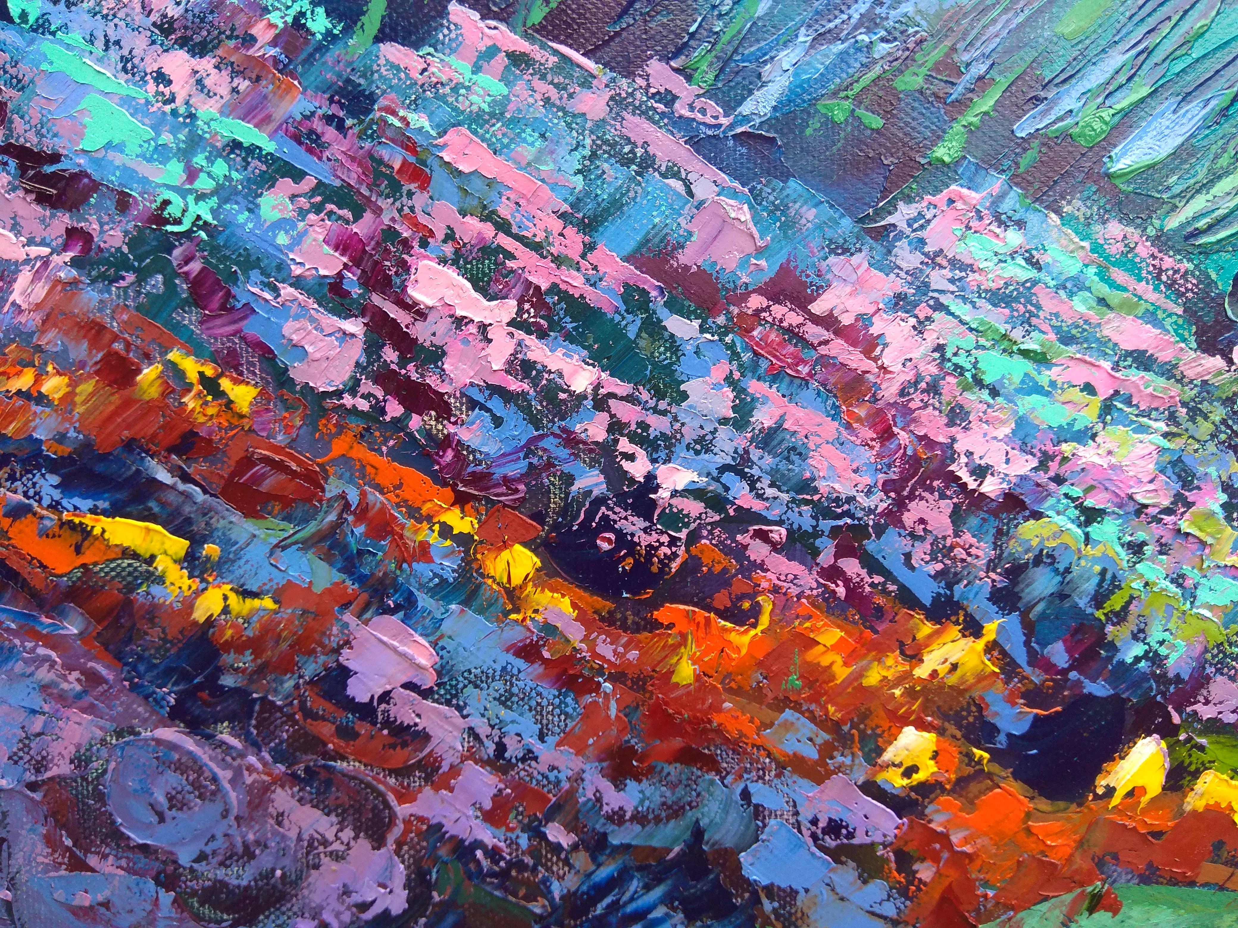 Tropical Coral Reef - Abstract Impressionist Painting by Olga Nikitina