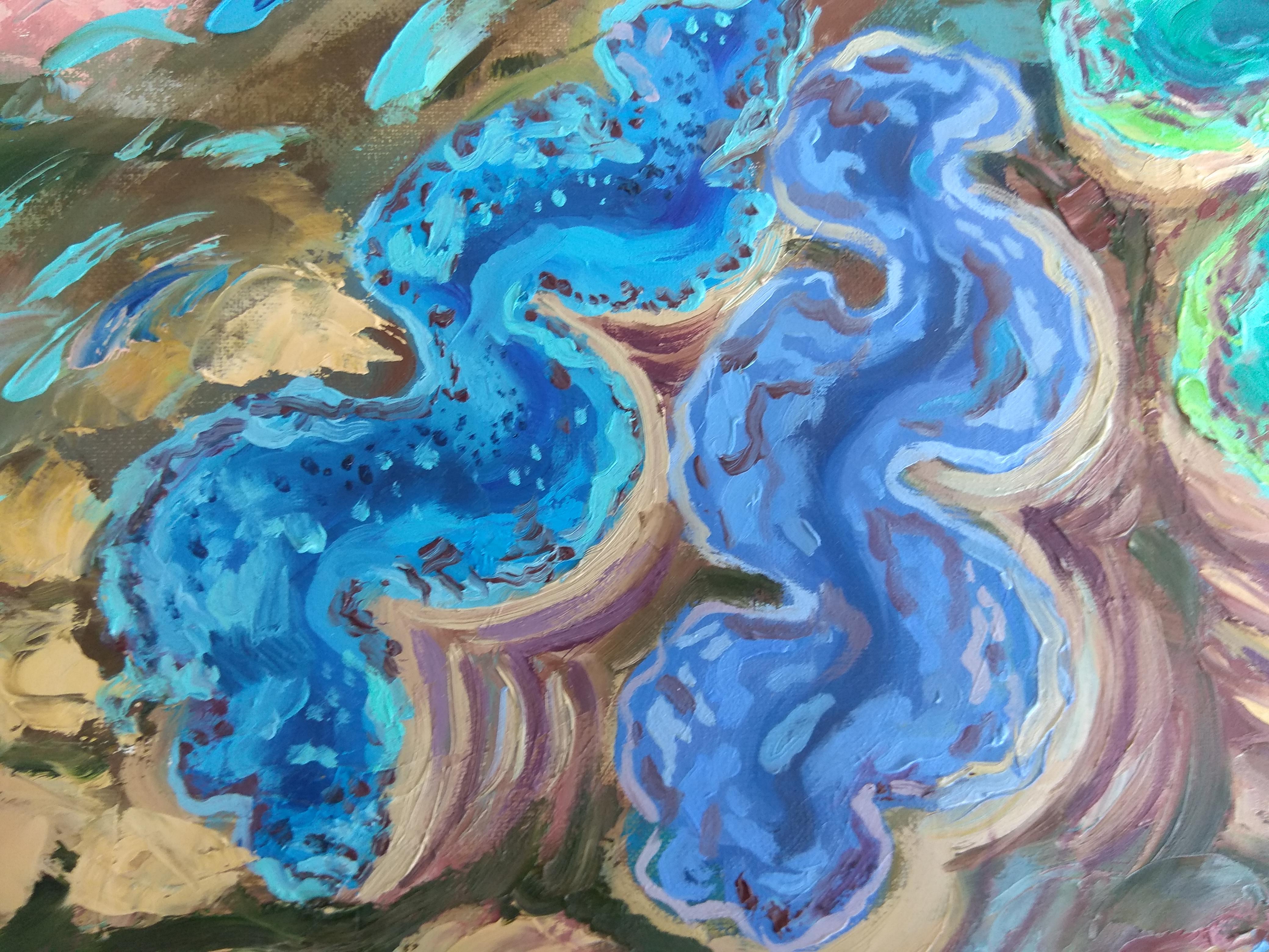 coral reef painting abstract