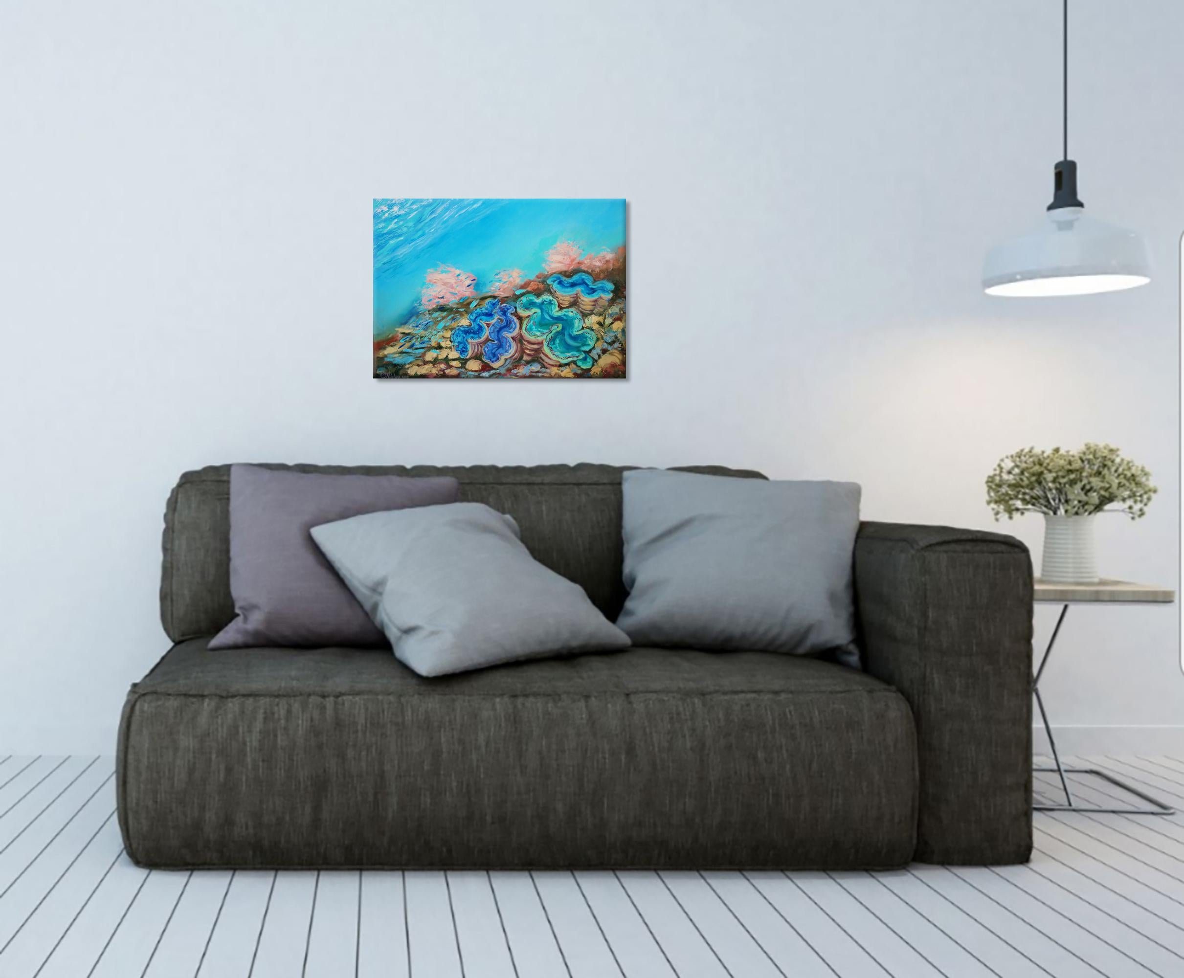 Original Coral Reef underwater painting by Olga Nikitina.
* Title: Coral Reef
* Size: 70x50 cm 28x20