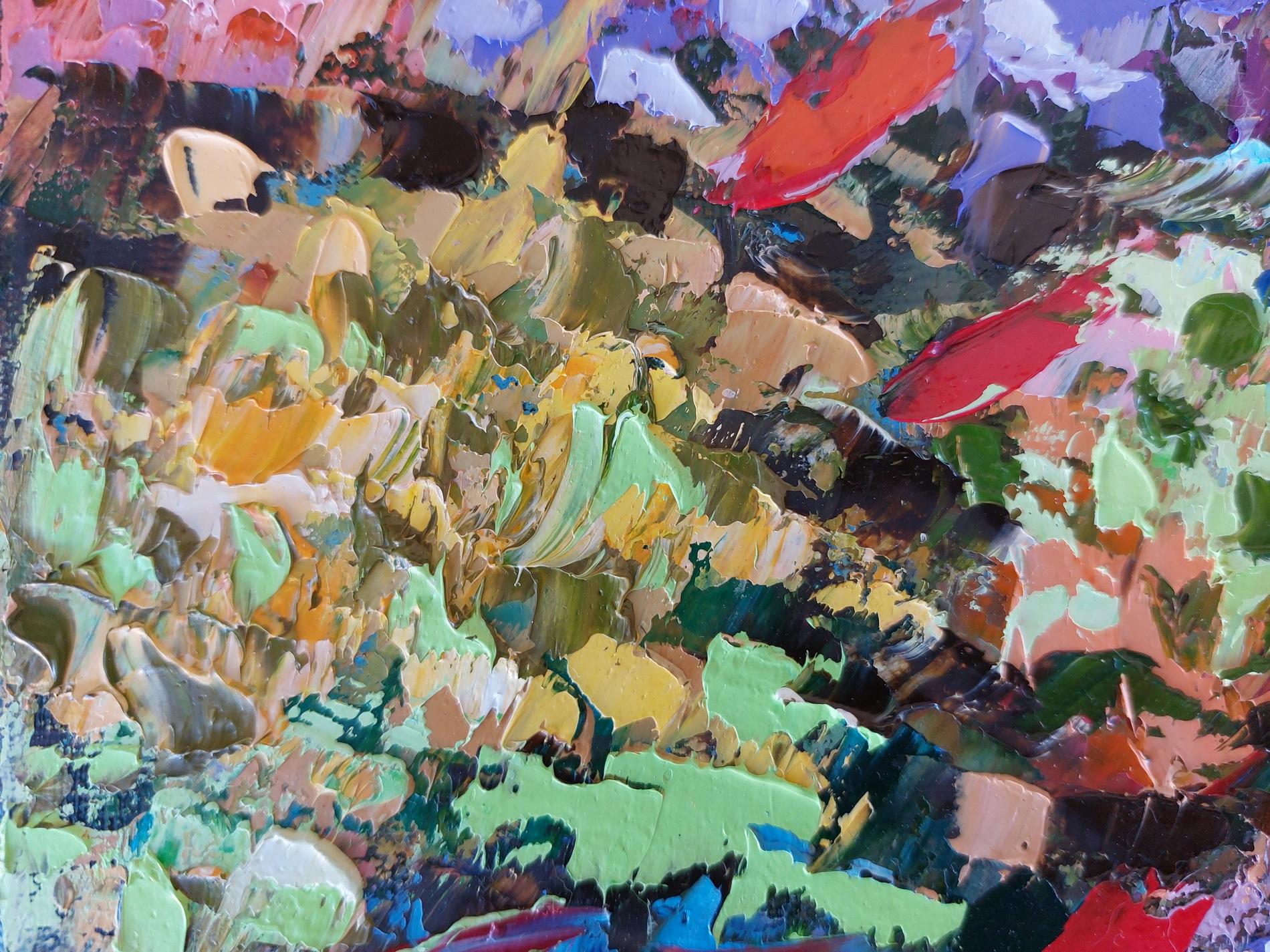 Tropics Painting Coral Reef Fish Original Oil on Canvas Impasto Painting For Sale 3