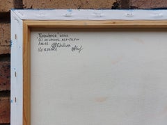 Paragliding Abstract Oil Painting on Cotton Canvas, Impasto