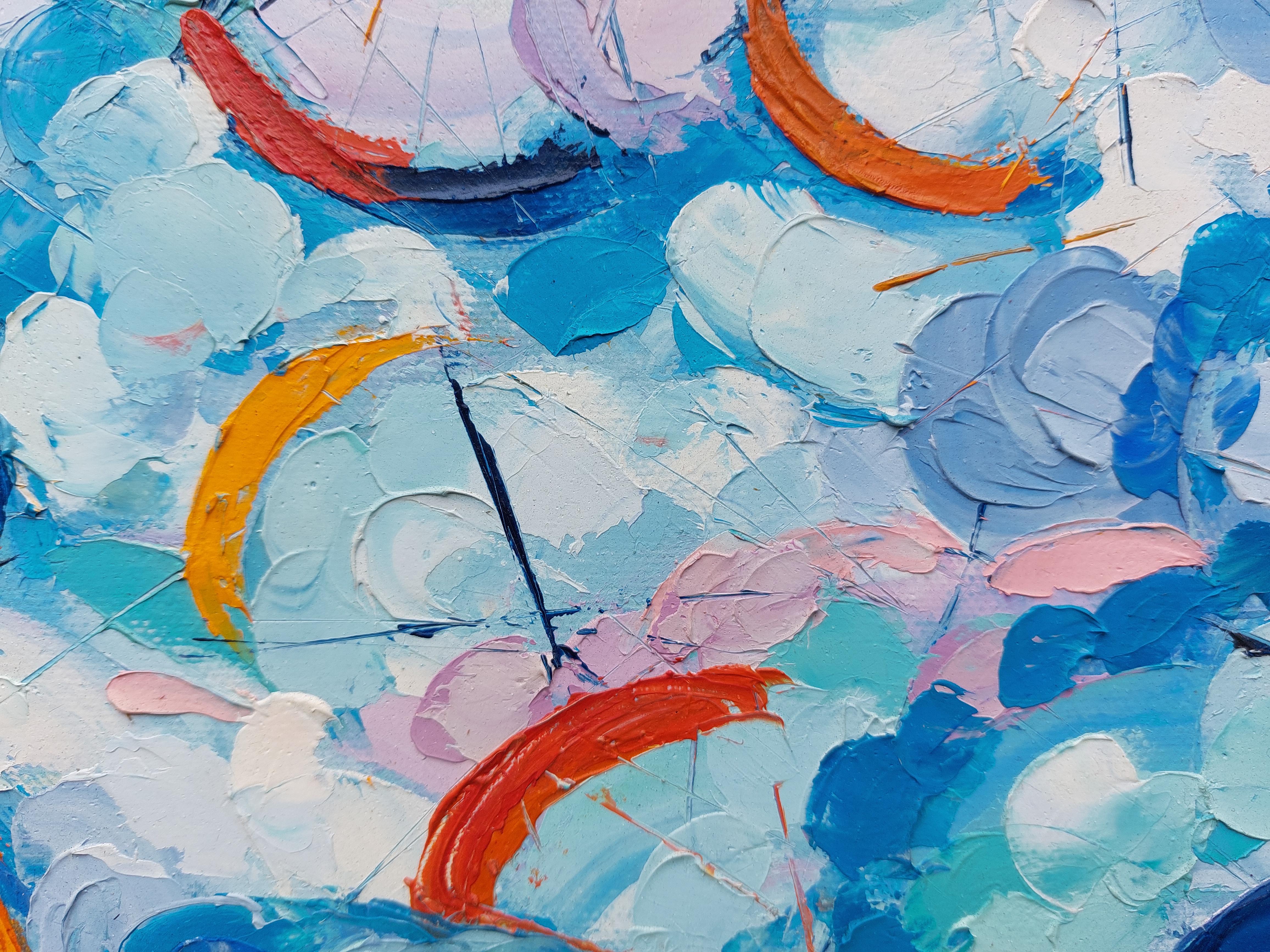 Turbulence Paragliding Painting Abstract Oil Painting For Sale 2