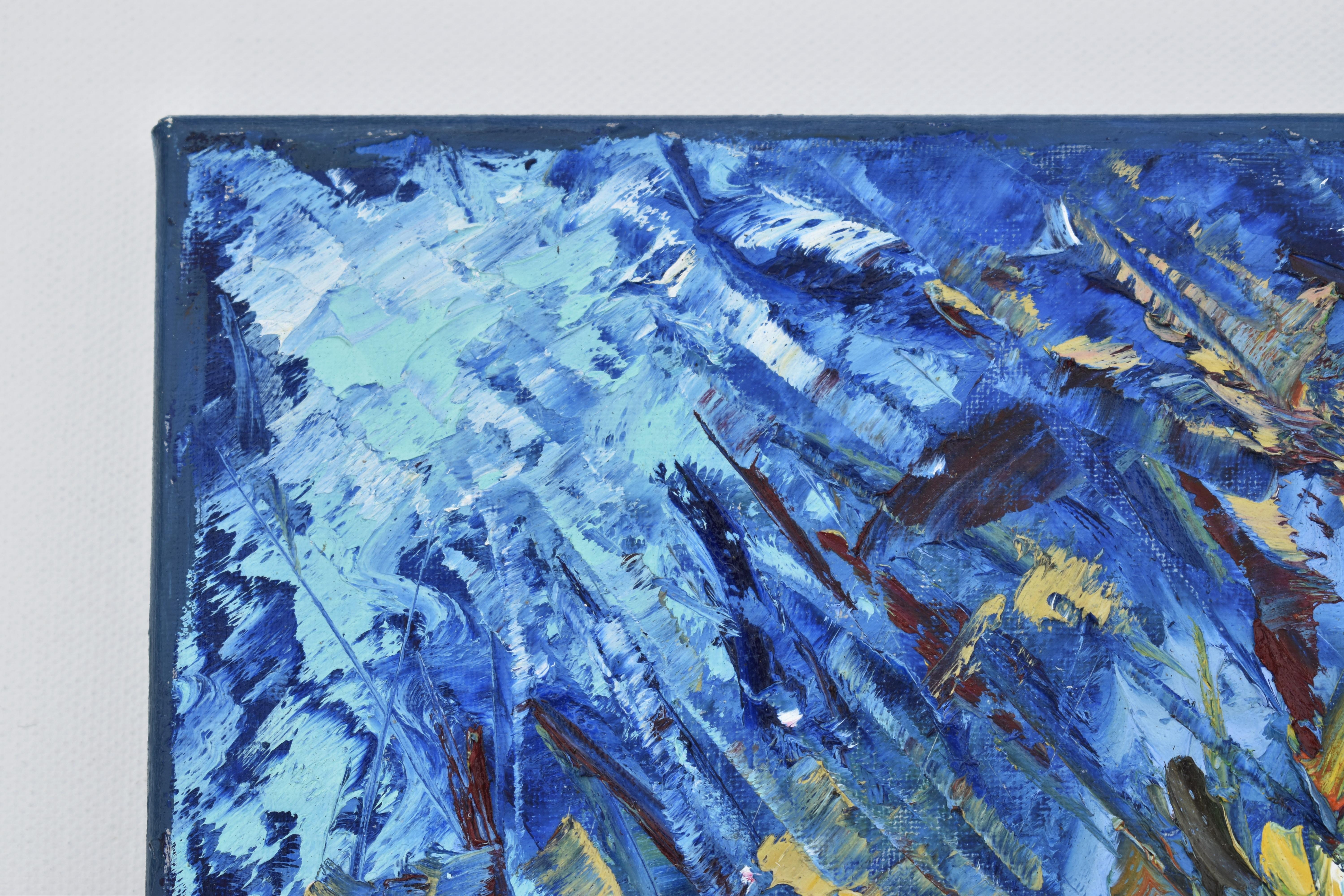 PINTURA SUBMARINA Ocean Music se hizo bajo el agua - Interior Painting Azul de Olga Nikitina