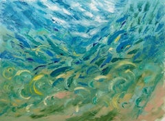 UNDERWATER PAINTING  OUT OF THE FOG  was created underwater at the depth of 8.4m