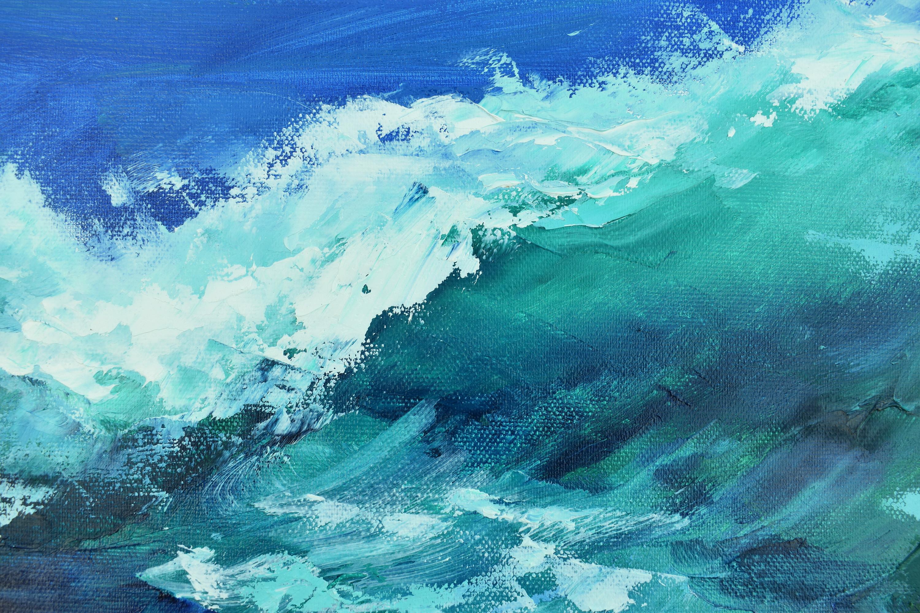 Waves Oil Painting Original Seascape 24x36