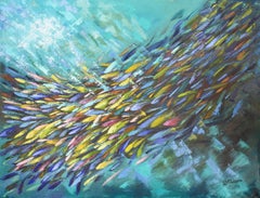 Abstract Fish Painting Seascape Ocean Art
