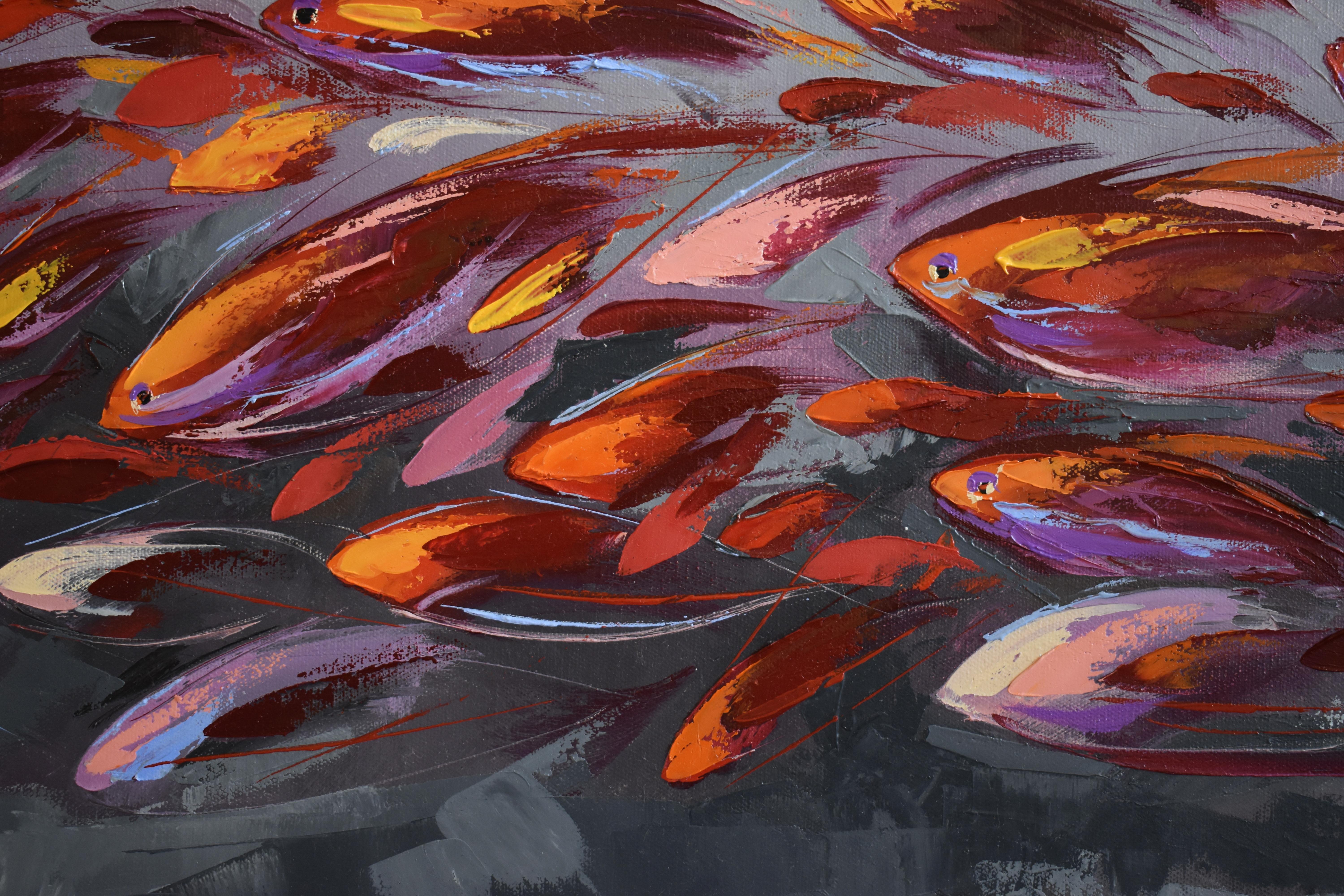 Roter Fisch Druck – Print von Olga Nikitina