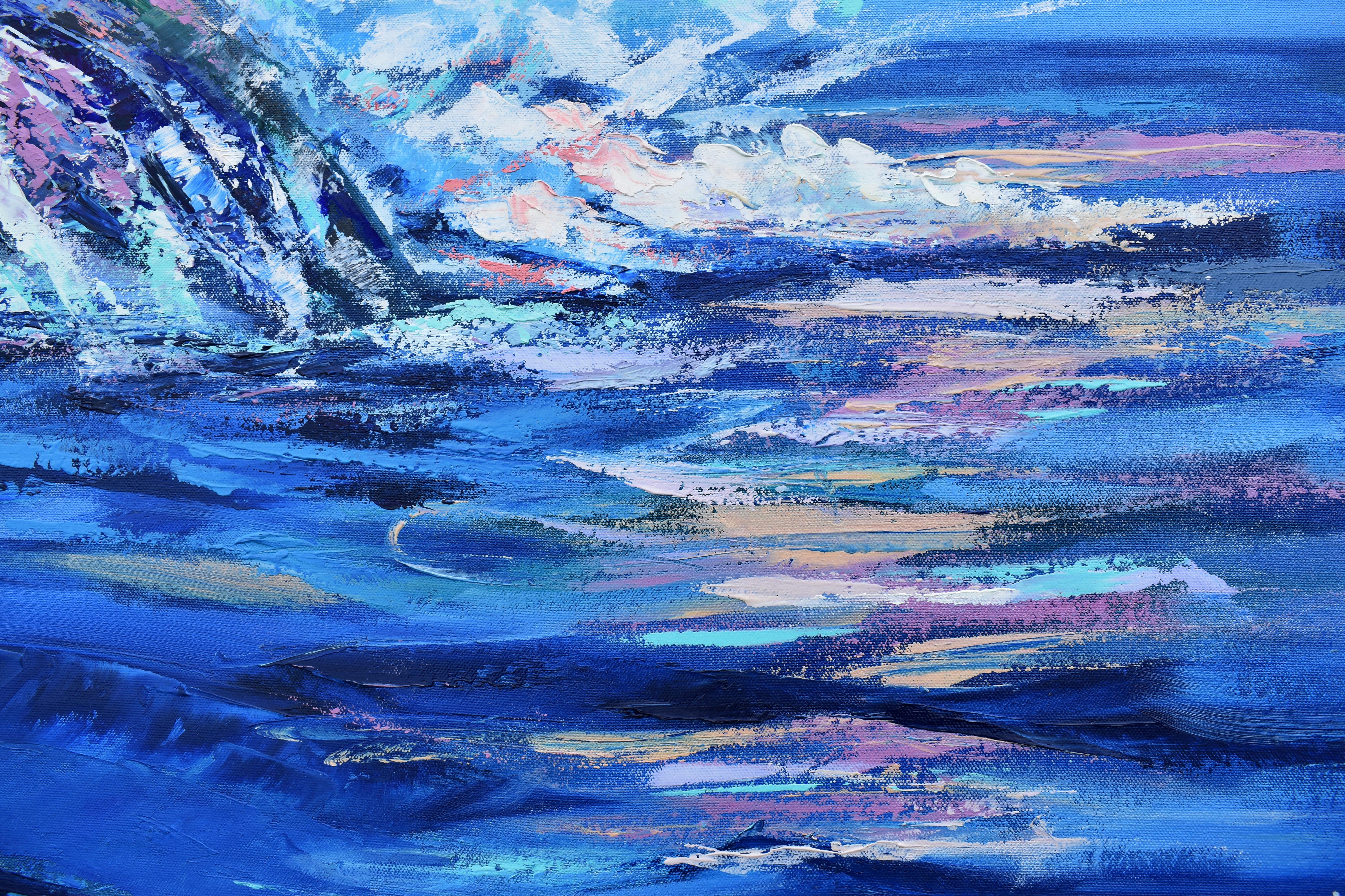 Peinture de baleine - Art océanique en vente 2