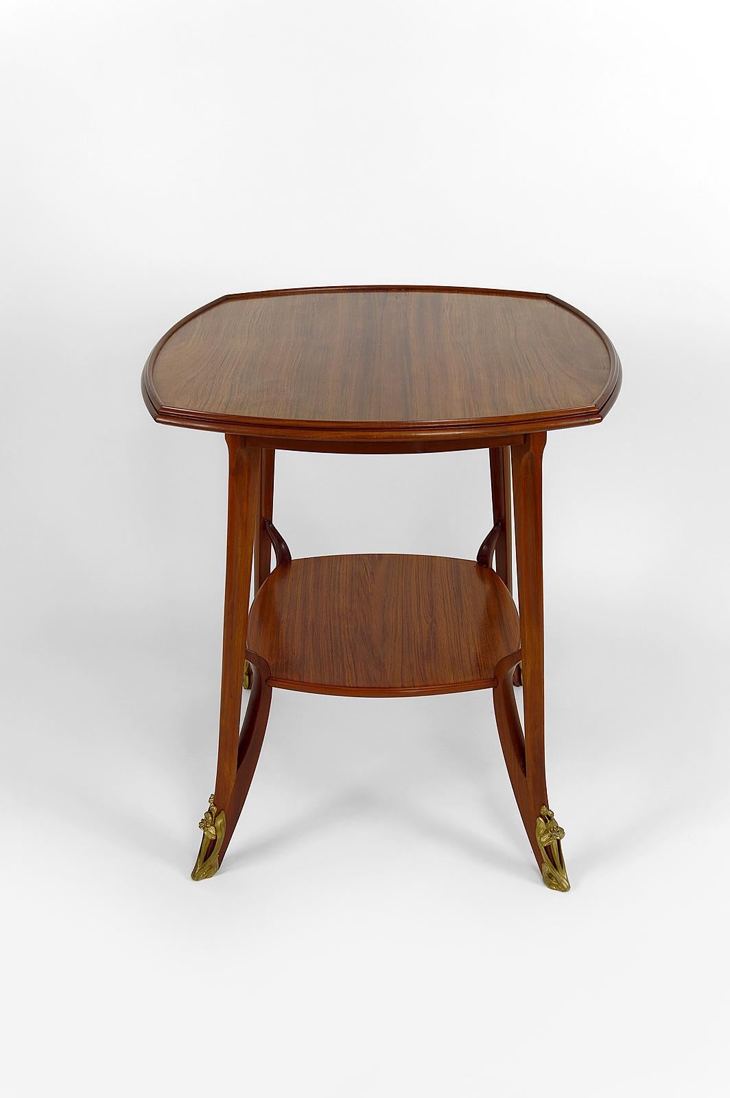 Early 20th Century Olga Pedestal Table by Louis Majorelle, France, circa 1900 For Sale