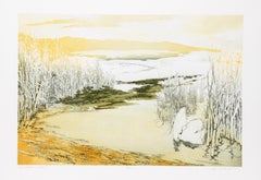 Low Waters West, Impressionist Aquatint Etching by Olga Poloukhine