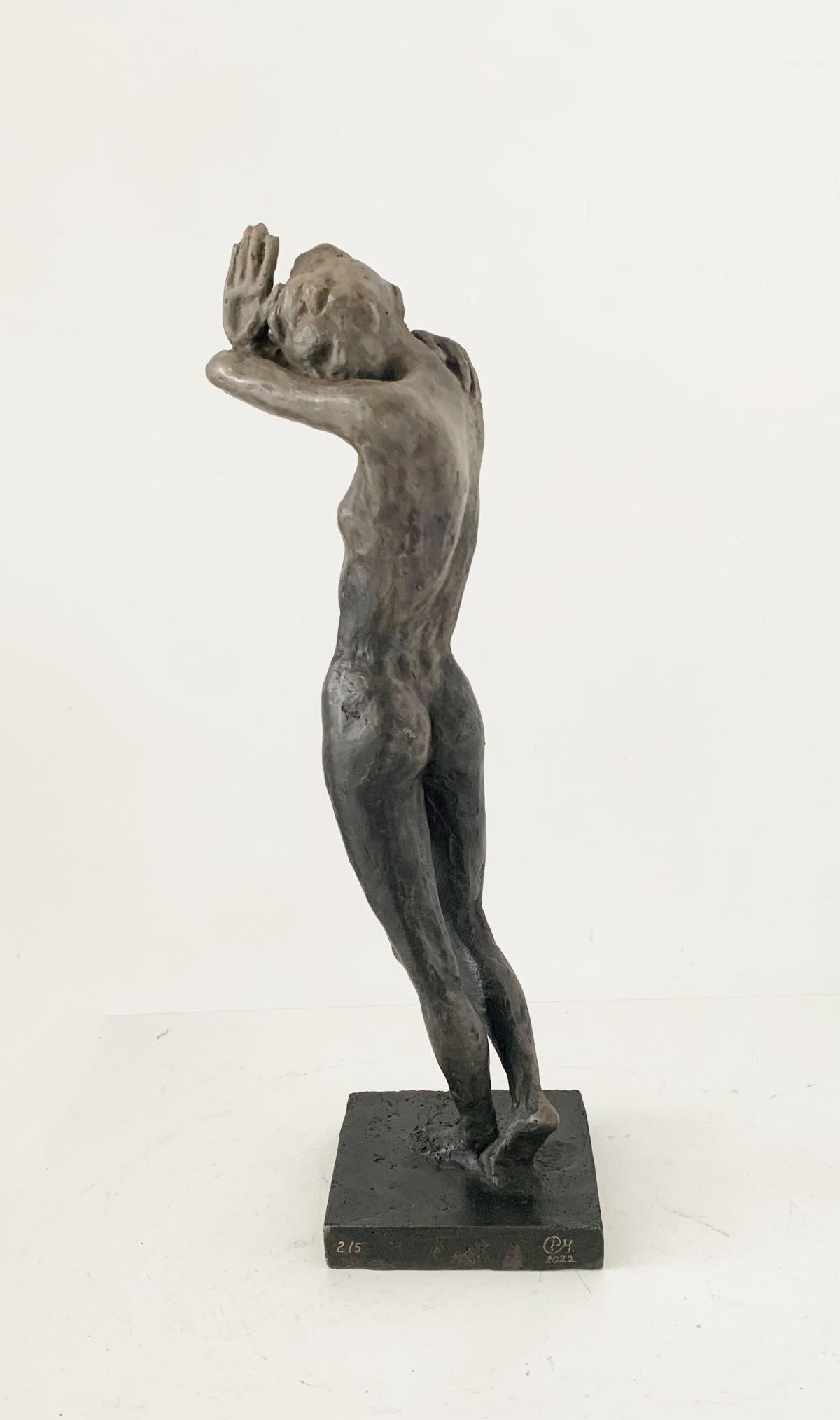 Sculpture en bronze en édition limitée de l'artiste polonaise Olga Prokop-Misniakiewicz. L'artiste signe ses œuvres à la main, à l'aide d'un outil de gravure. Édition de 5 exemplaires. Olga Prokop-Misniakiewicz aime expérimenter avec la matière