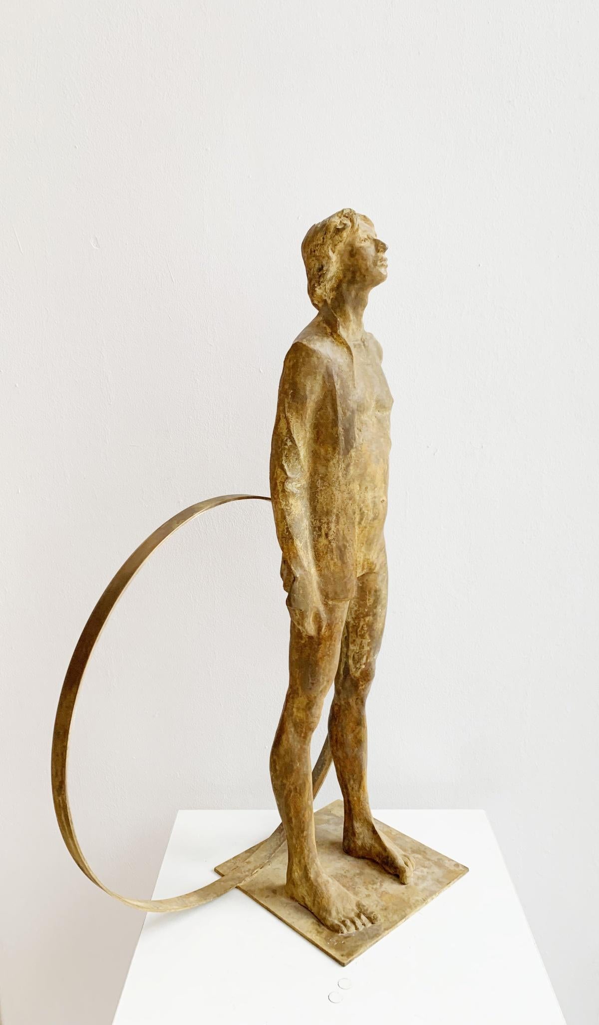 Limited edition bronze sculpture by Polish artist Olga Prokop-Misniakiewicz. Artist signes her artworks by hand, using engraving tool. Edition of 8. Olga Prokop-Misniakiewicz likes to experiment with art matter in her creations so in editions the