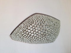 Textile Wall Sculpture, Hand-Sewn Fabric Elements, Modern Design, 2024
