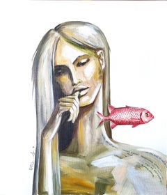 Waiting. Interior Painting, Figurative Style, 80x70 cm, New