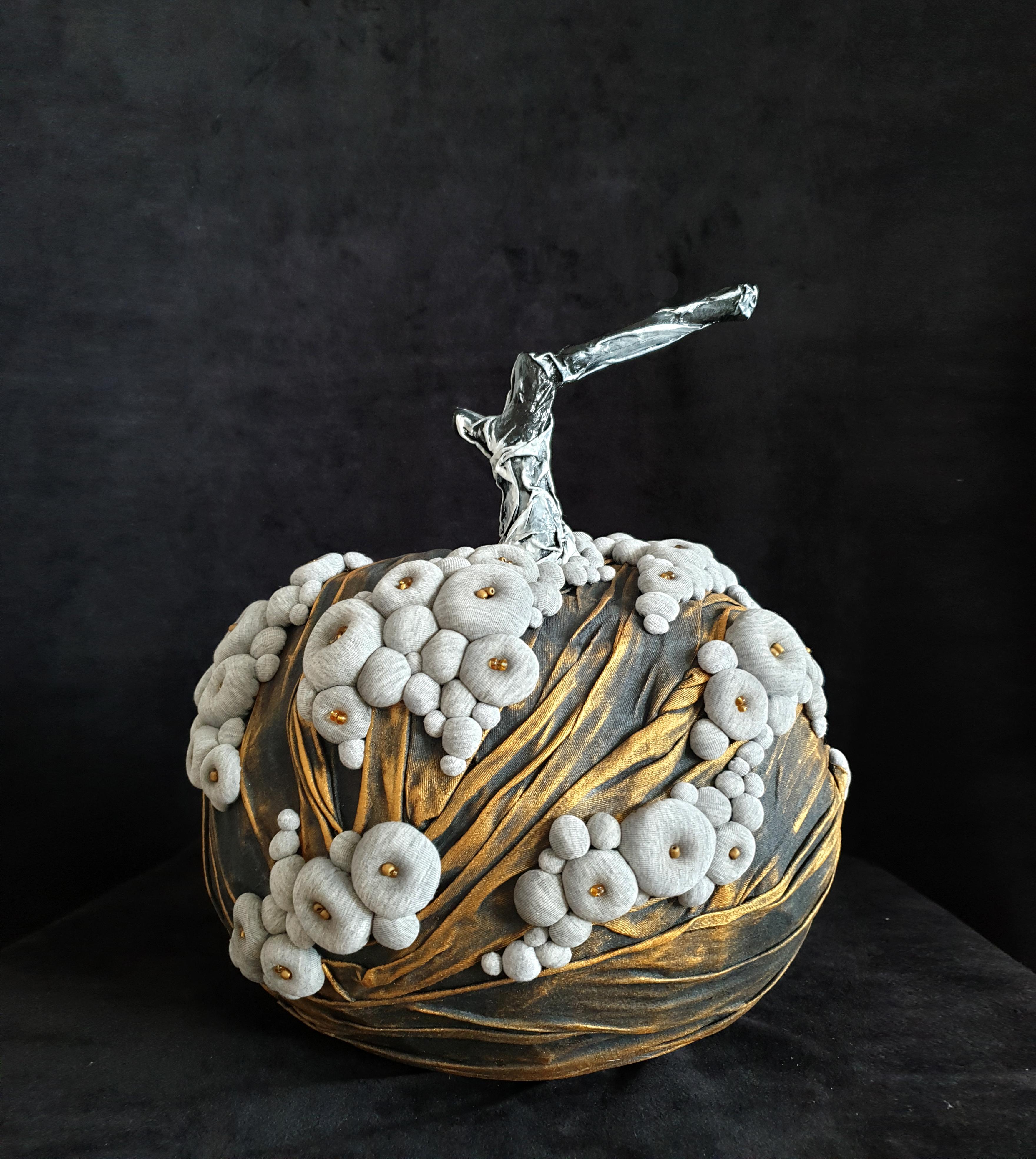 Apple of Eden (big) - Beige Abstract Sculpture by Olga Radionova
