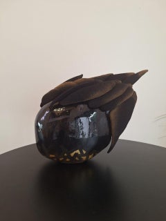 Cosmic Soul. Abstract sculpture. Papier-mâché, epoxy 
Textile. 2025