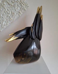 Les âmes cosmiques. Sculpture abstraite en textile et époxy. pièce unique, 2025