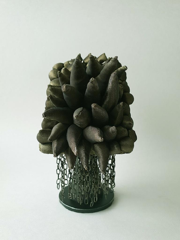 Dragon. (Alien series). Contemporary Textile Wood Sculpture by Olga Radionova For Sale 4