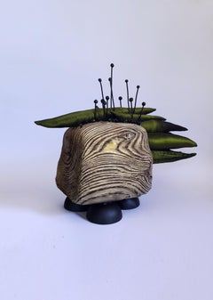 Fungi (Alien series). Contemporary Fantasy Textile Wooden Interior Sculpture