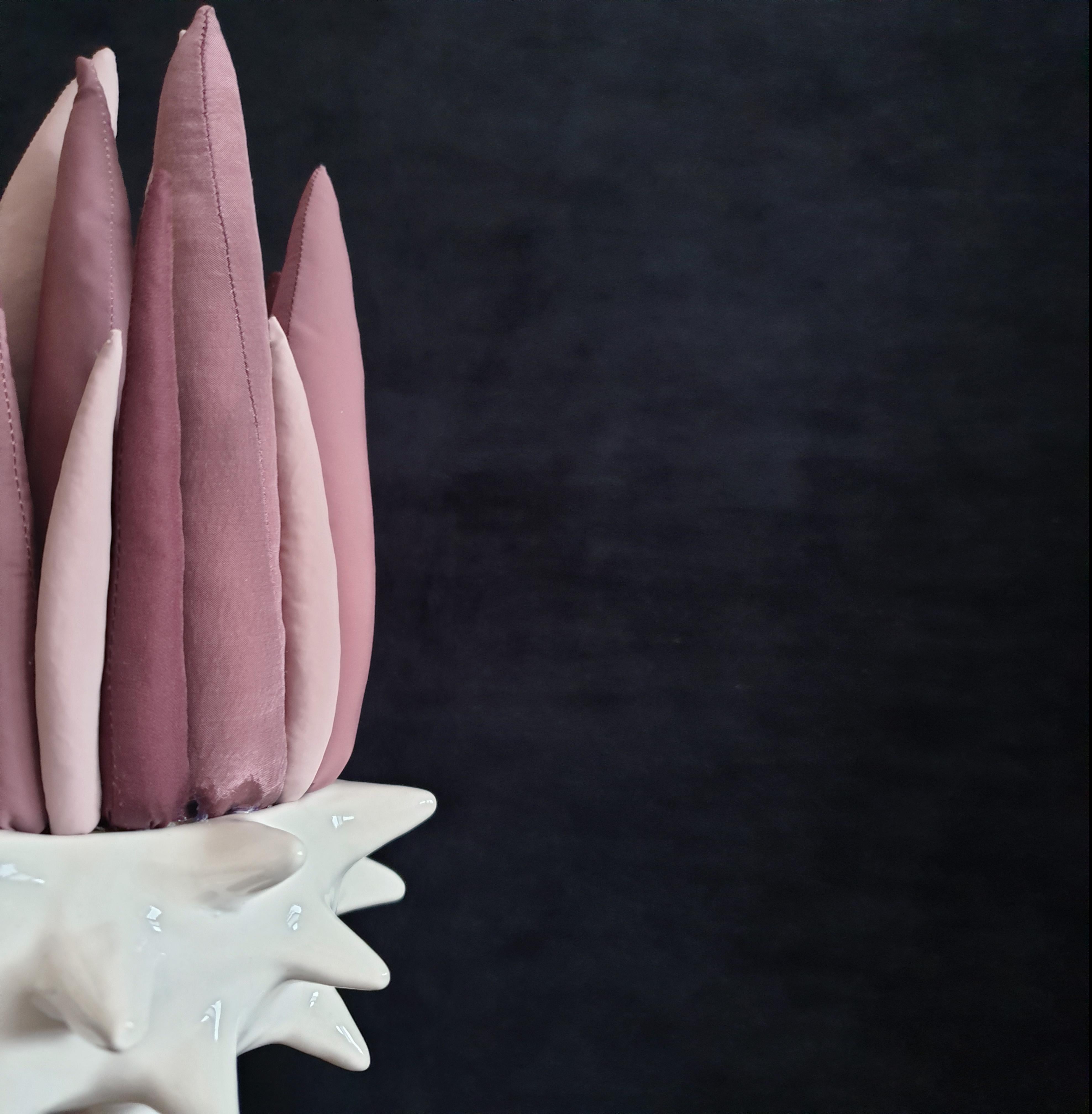 Pink Dous - Brown Abstract Sculpture by Olga Radionova