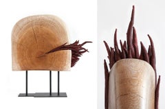 "Tree of Life #6" Wood & Textile Sculpture, Contemporary, 2017