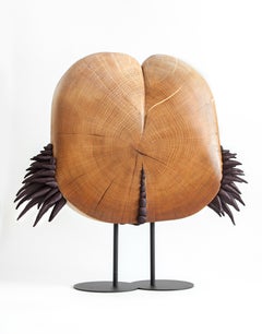 Tree of life. Interior Textile sculpture, recycled Antique Oak Wood. 2017