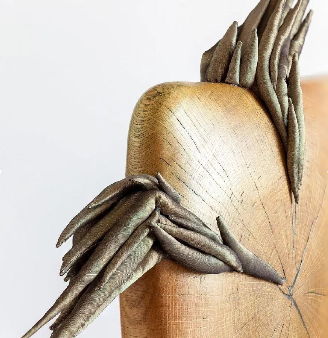 Tree of life series, Wings - Brown Abstract Sculpture by Olga Radionova